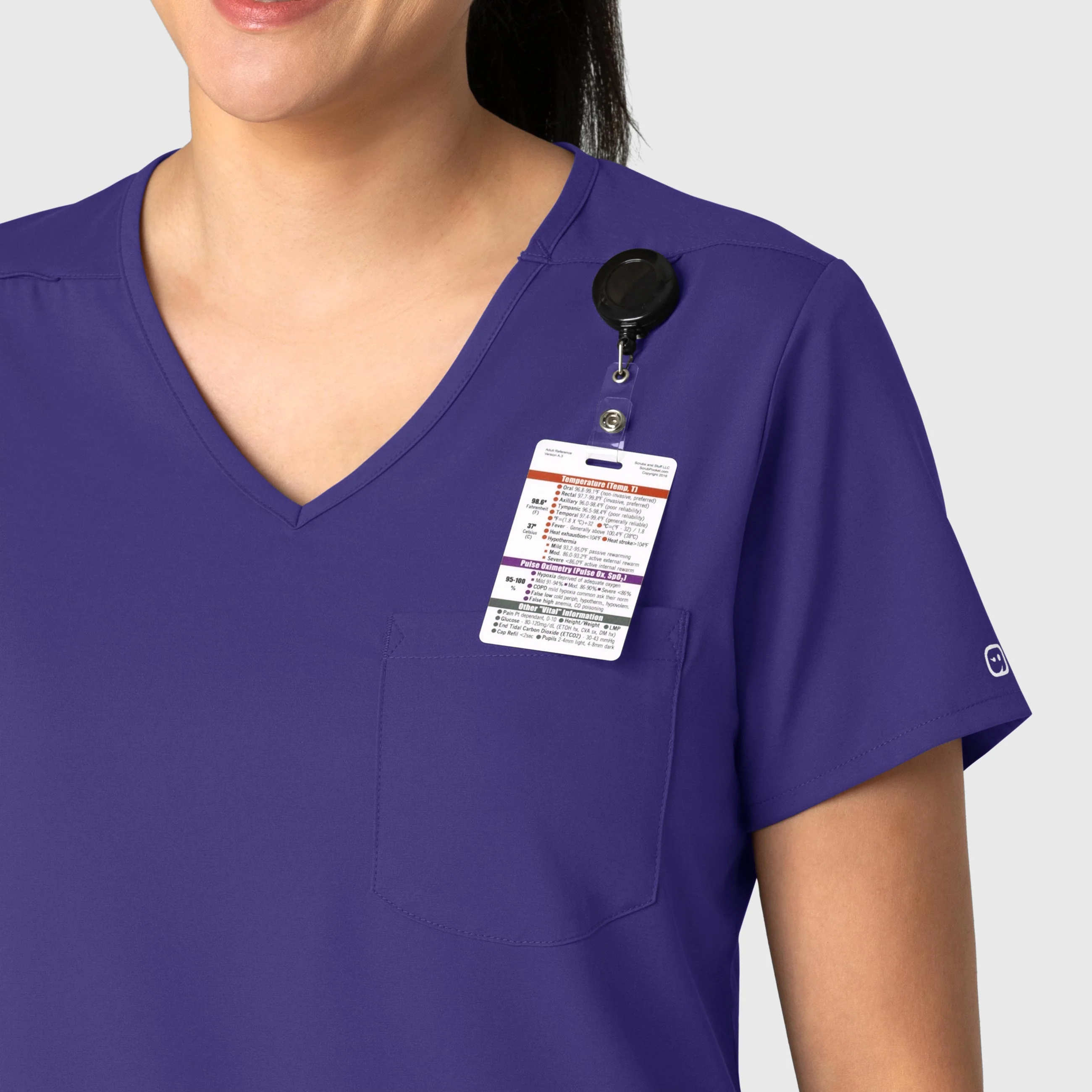 Boundless Women's Tuck-In Scrub Top - Grape - Image 6