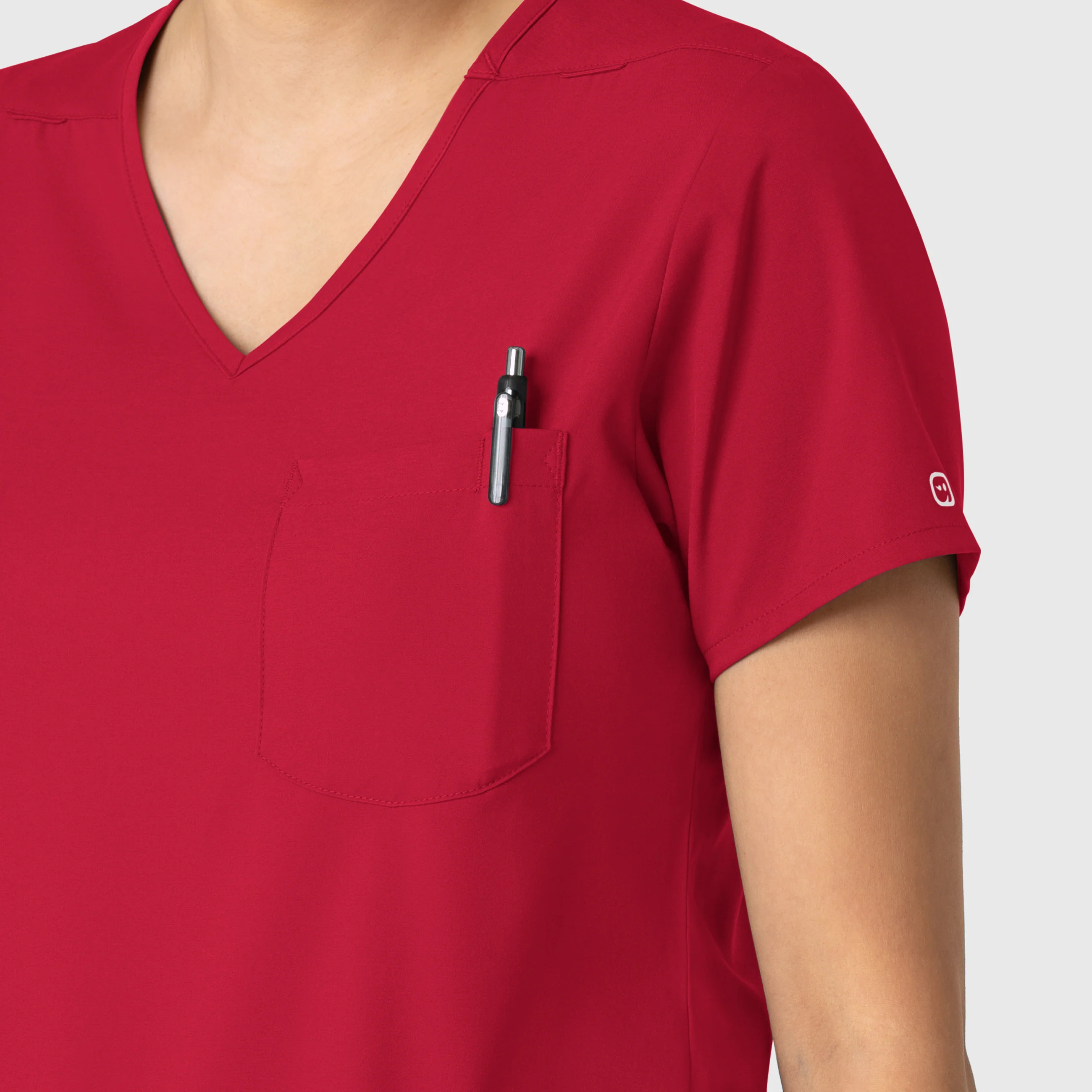 Boundless Women's Tuck-In Scrub Top - Red - Image 7