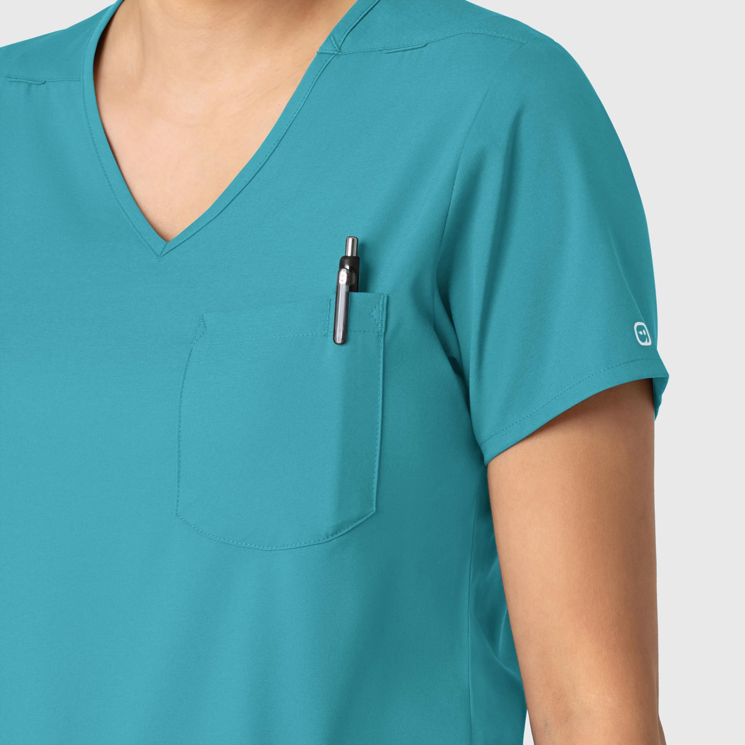 Boundless Women's Tuck-In Scrub Top - Teal - Image 8