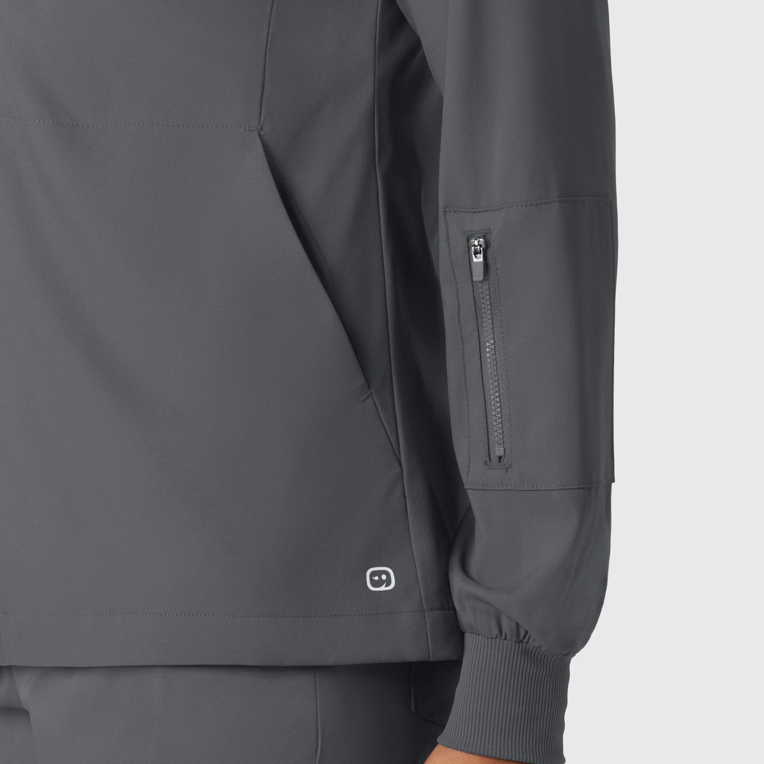 Boundless Women's Warm Up Scrub Jacket - Pewter - Image 6