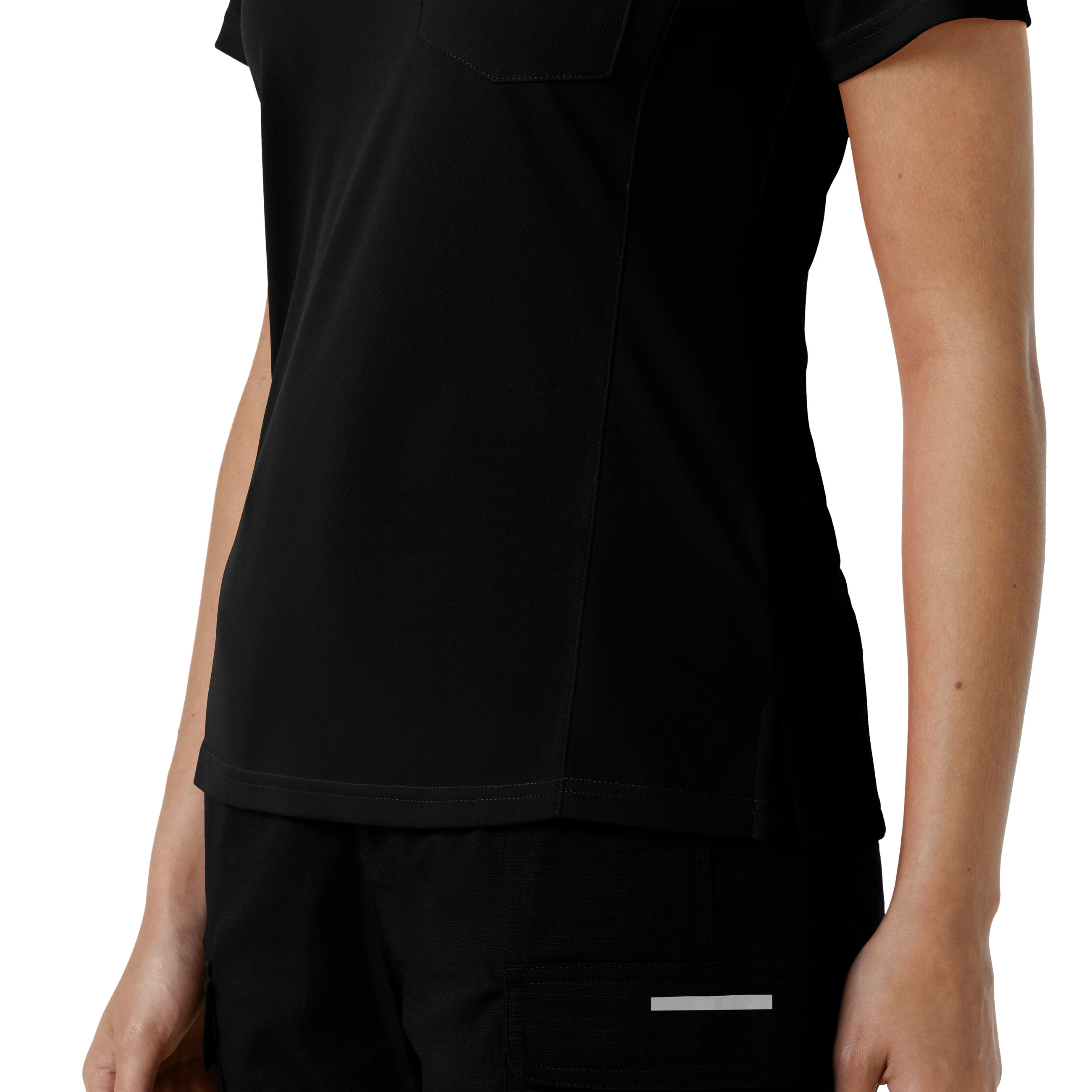 Carhartt Rugged Flex RSCU Women's Lightweight Short Sleeve Polo Scrub Top - Black - Image 9