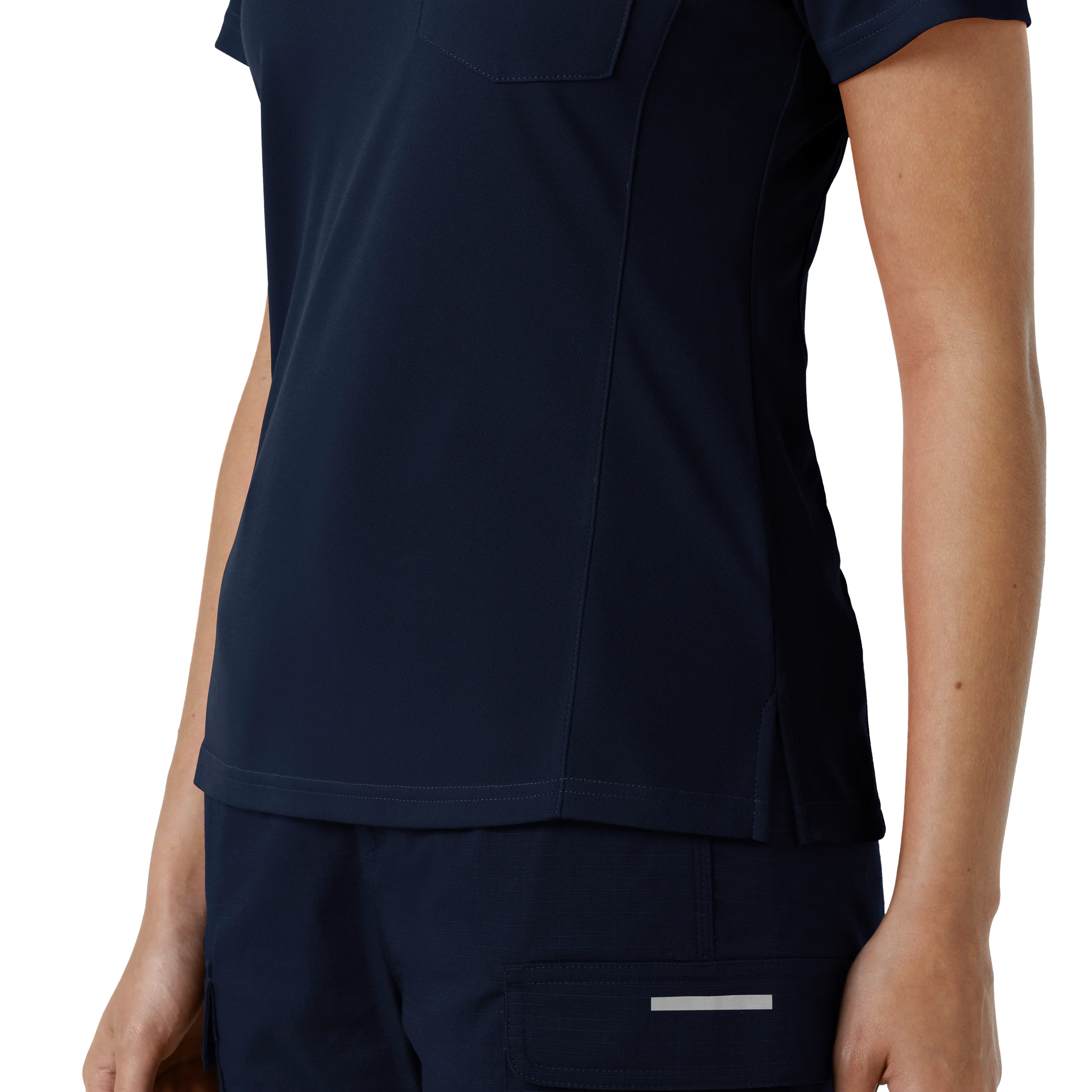 Carhartt Rugged Flex RSCU Women's Lightweight Short Sleeve Polo Scrub Top - Dark Navy - Image 9