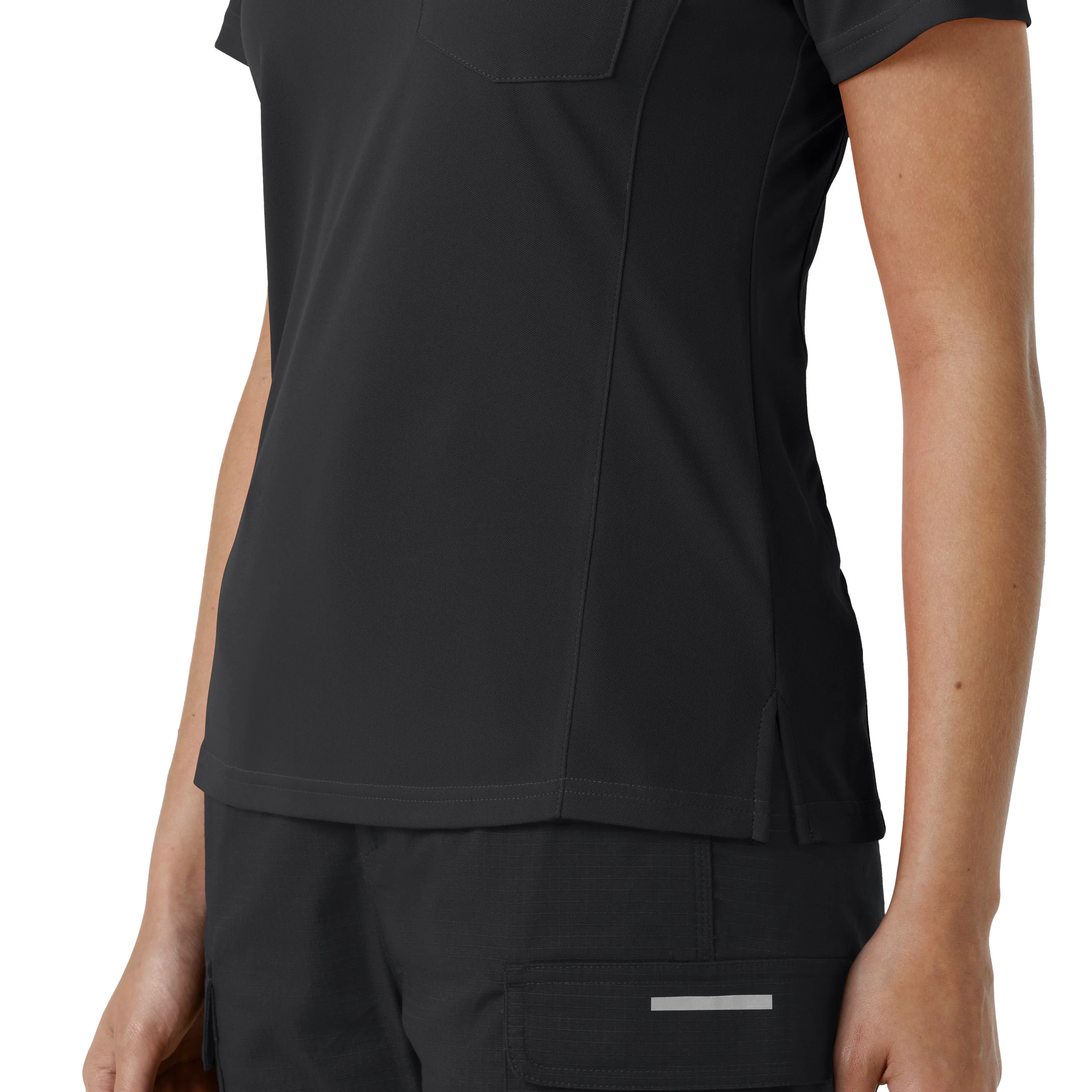 Carhartt Rugged Flex RSCU Women's Lightweight Short Sleeve Polo Scrub Top - Pewter - Image 9
