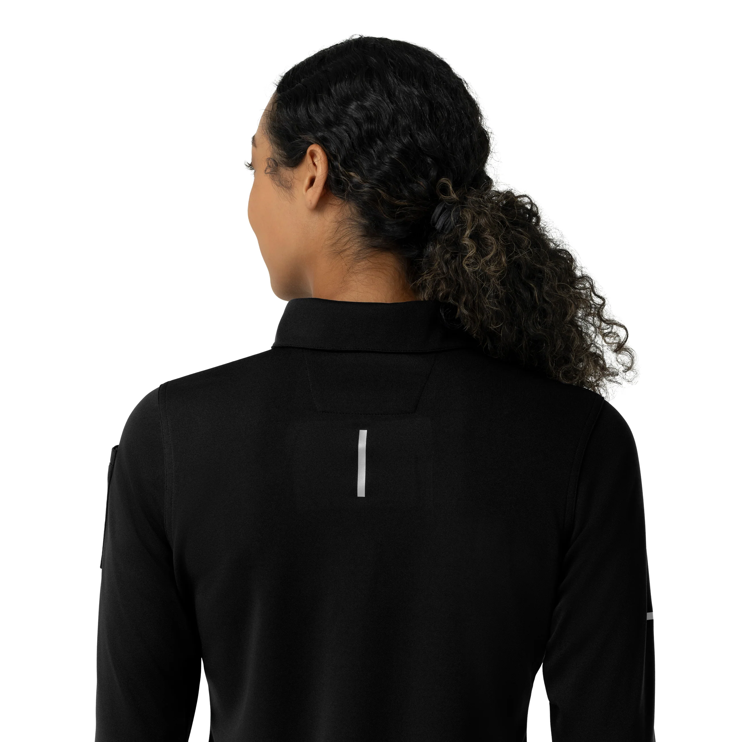 Carhartt Rugged Flex RSCU Women's Heavyweight Long Sleeve Polo Scrub Top - Black - Image 6