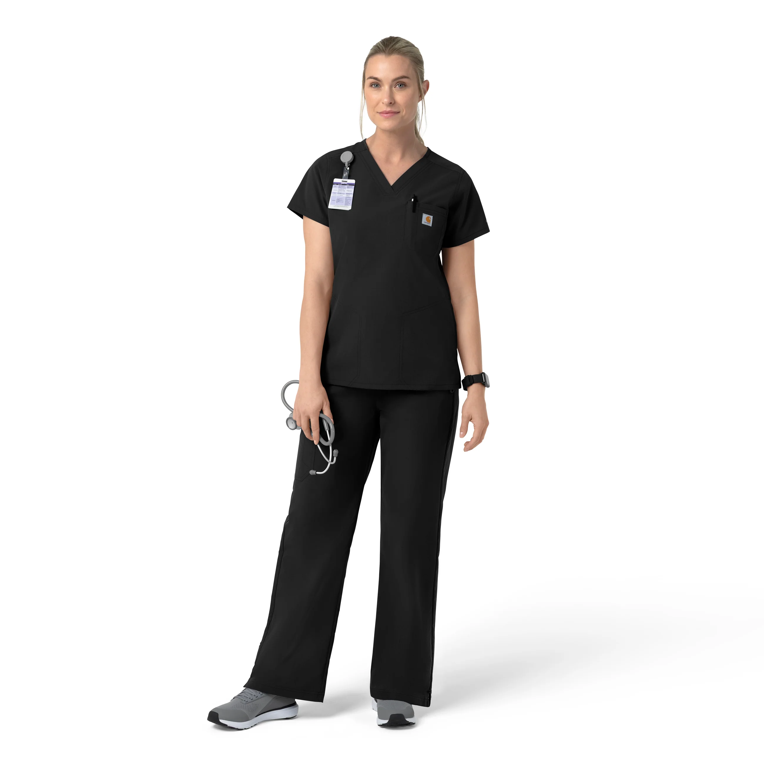 Carhartt Rugged Flex FLD Women's Ripstop Bootcut Cargo Scrub Pant - Black - Image 3
