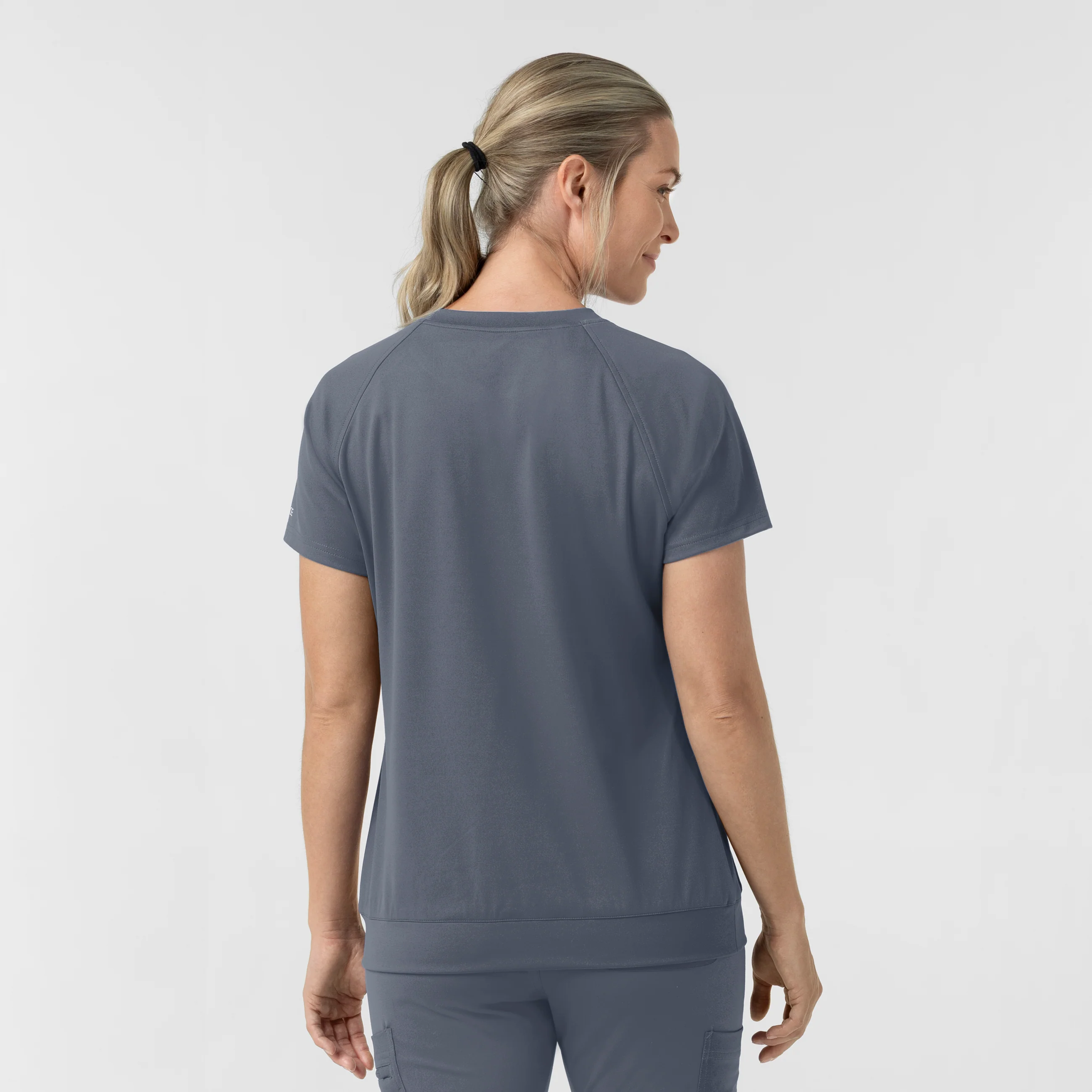 Carhartt Cross-Flex Knit Women's Crew Neck Scrub Top - Approaching Storm - Image 2