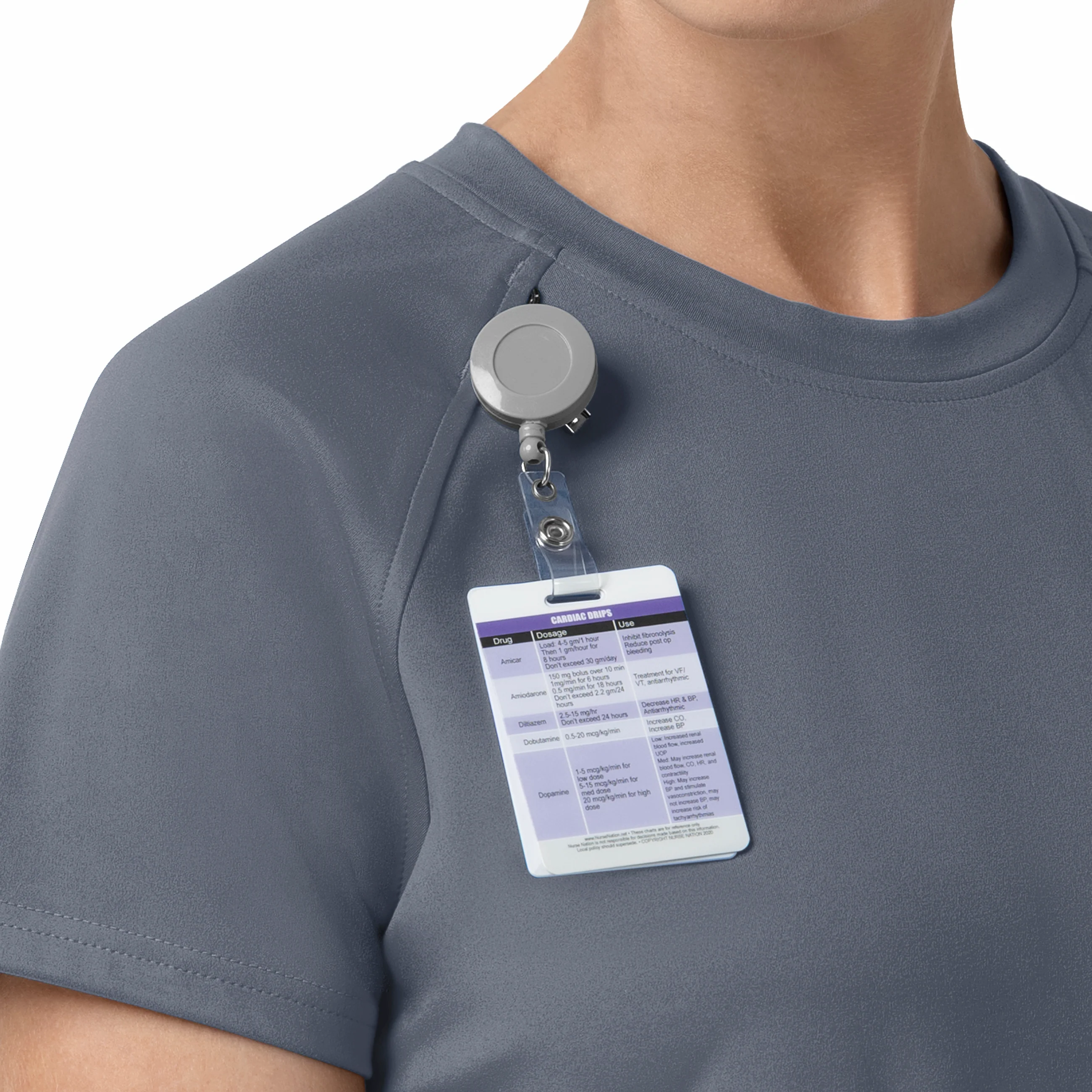 Carhartt Cross-Flex Knit Women's Crew Neck Scrub Top - Approaching Storm - Image 4