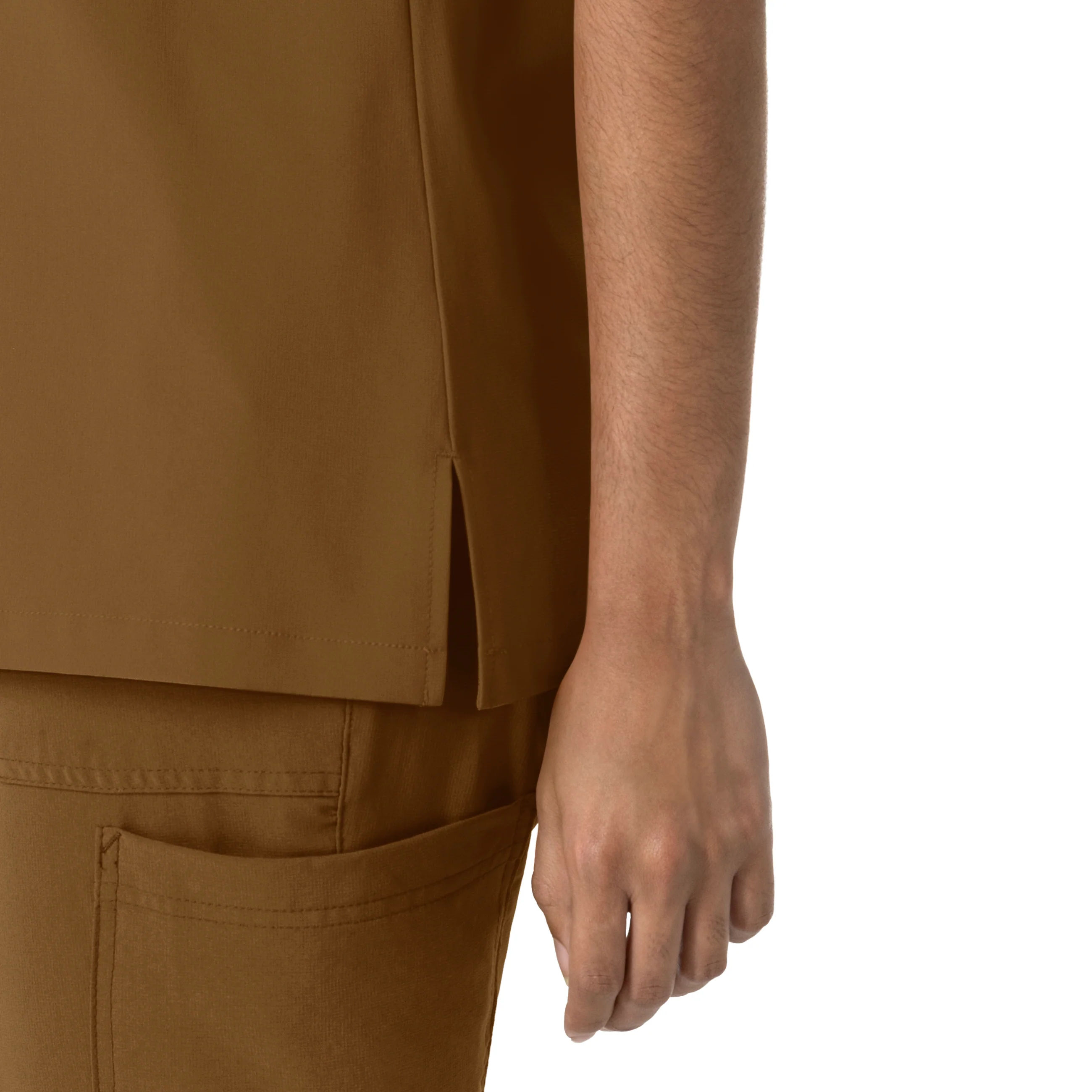 Carhartt Cross-Flex Women's Crew Neck Scrub Top - Carhartt Brown - Image 5