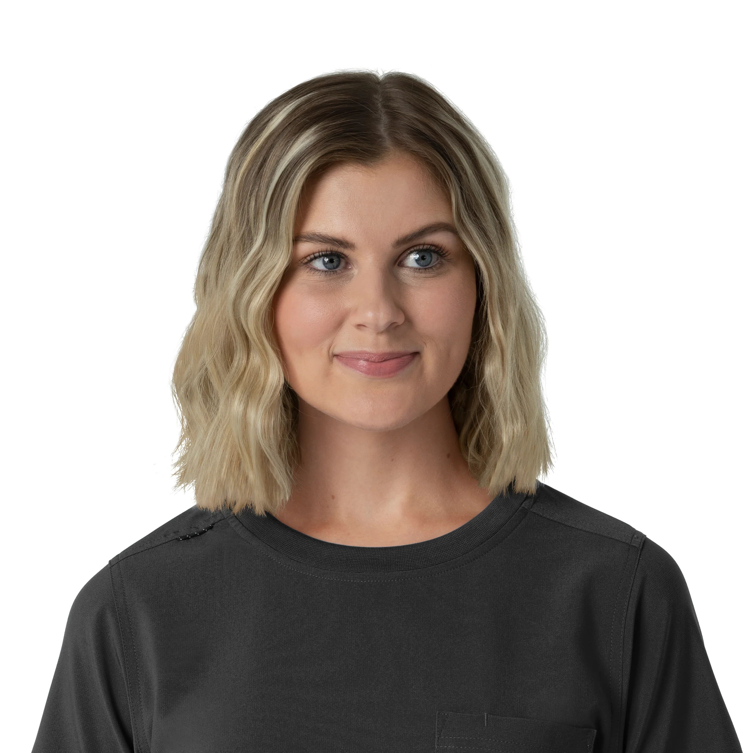 Carhartt Force Cross-Flex Women's Crew Neck Scrub Top - Black - Image 5