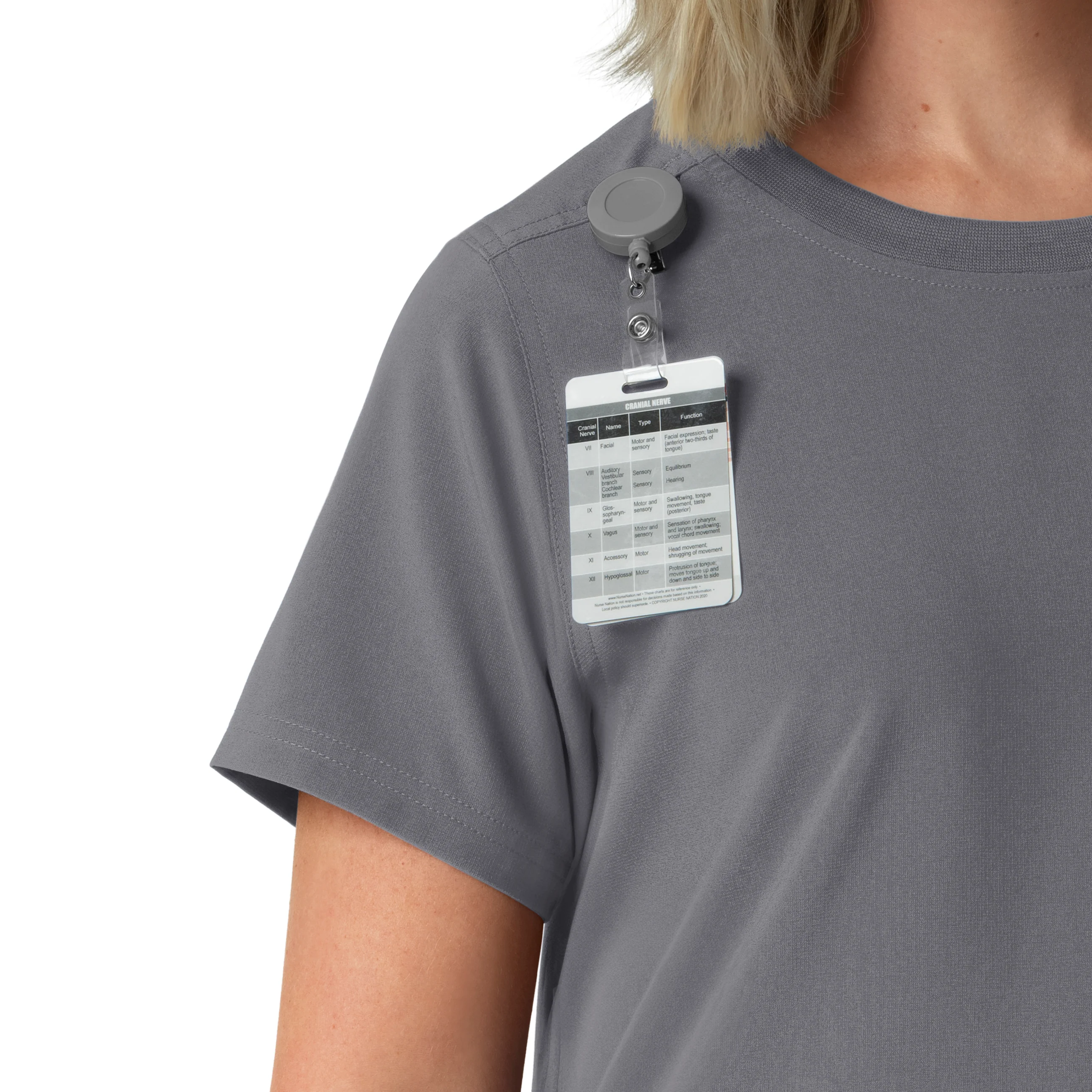 Carhartt Force Cross-Flex Women's Crew Neck Scrub Top - Pewter - Image 6