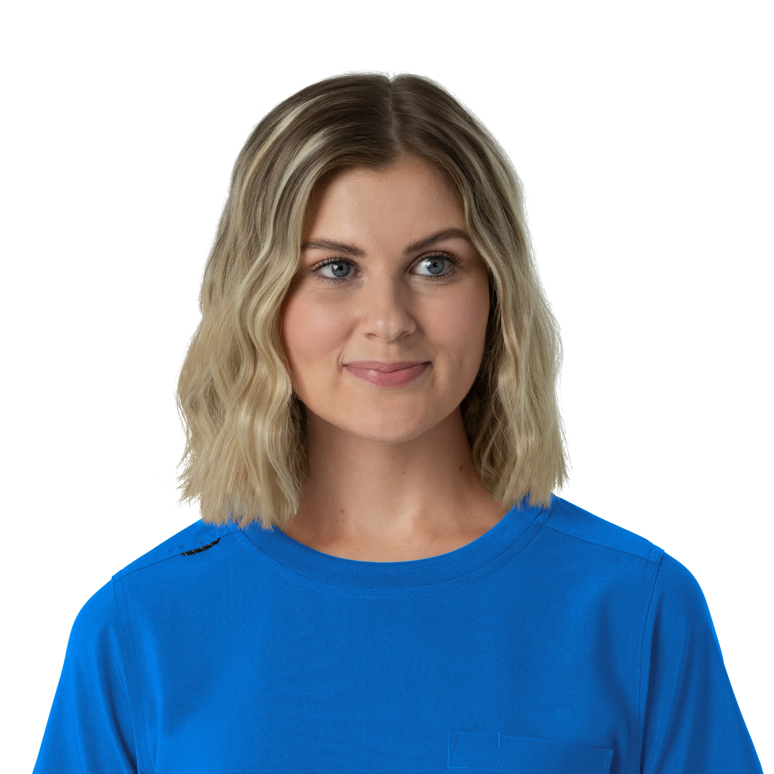 Carhartt Force Cross-Flex Women's Crew Neck Scrub Top - Royal - Image 5