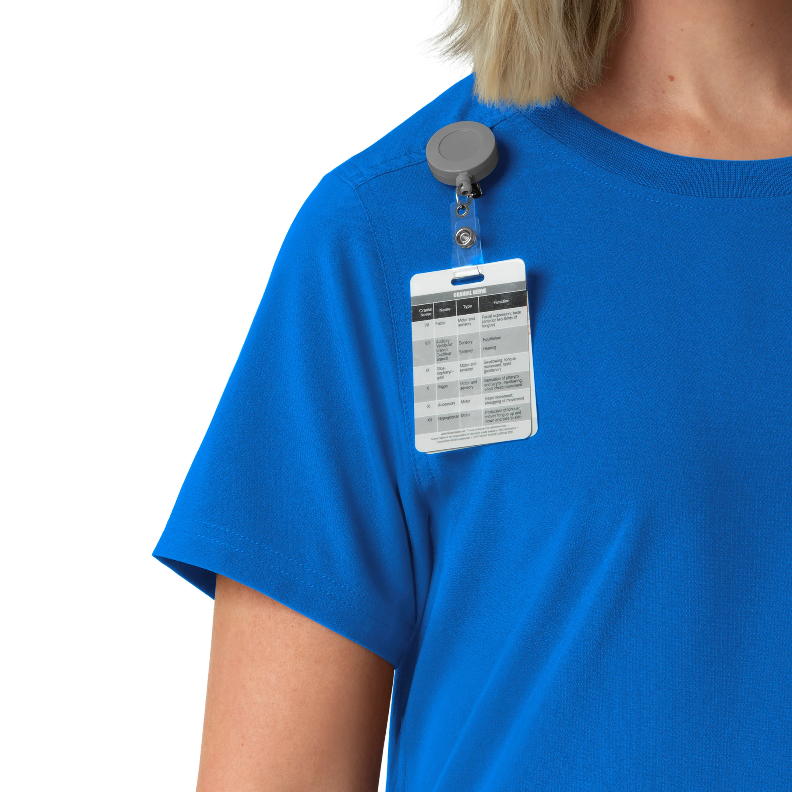 Carhartt Force Cross-Flex Women's Crew Neck Scrub Top - Royal - Image 6