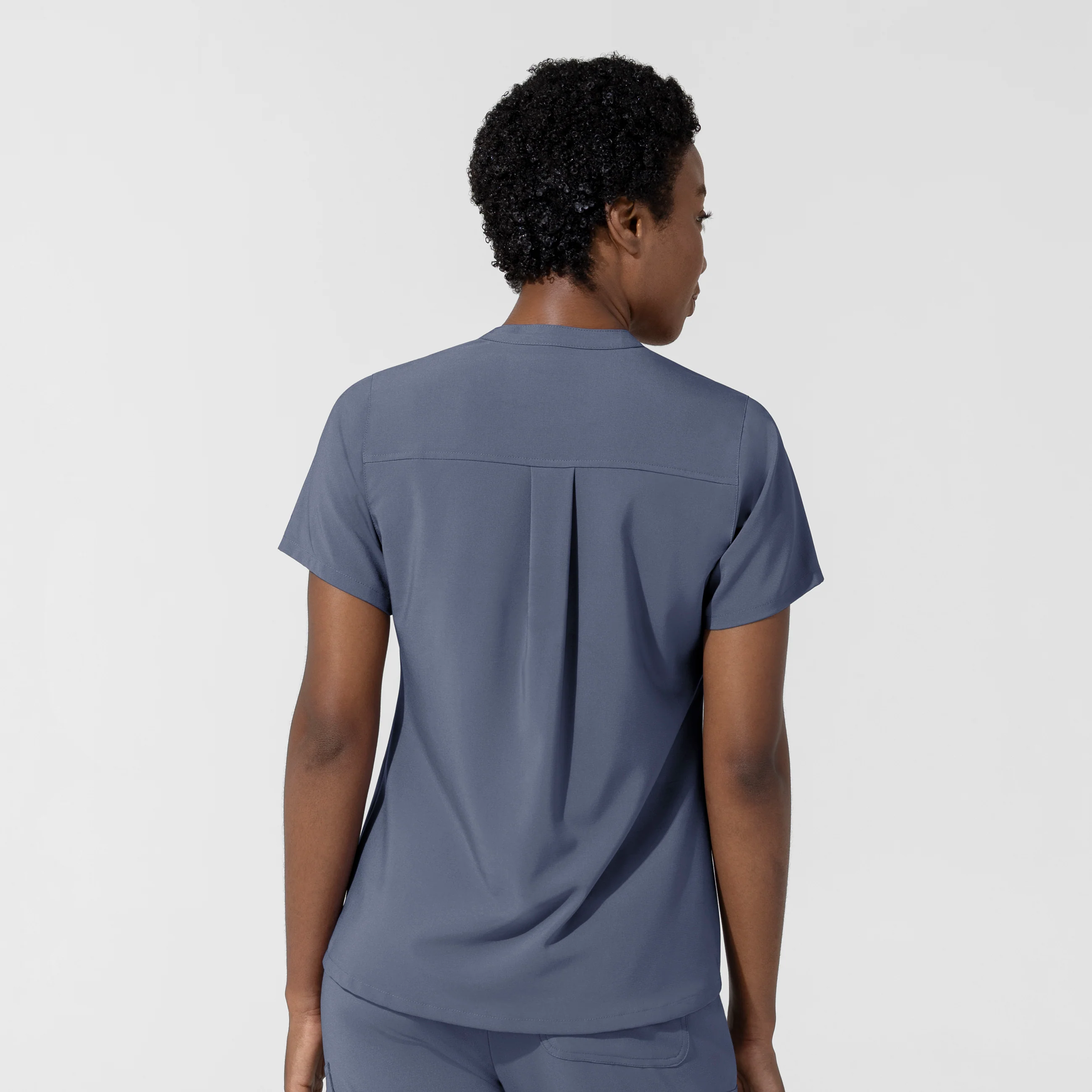 Carhartt Cross-Flex Women's Chest Pocket Scrub Top - Approaching Storm - Image 2