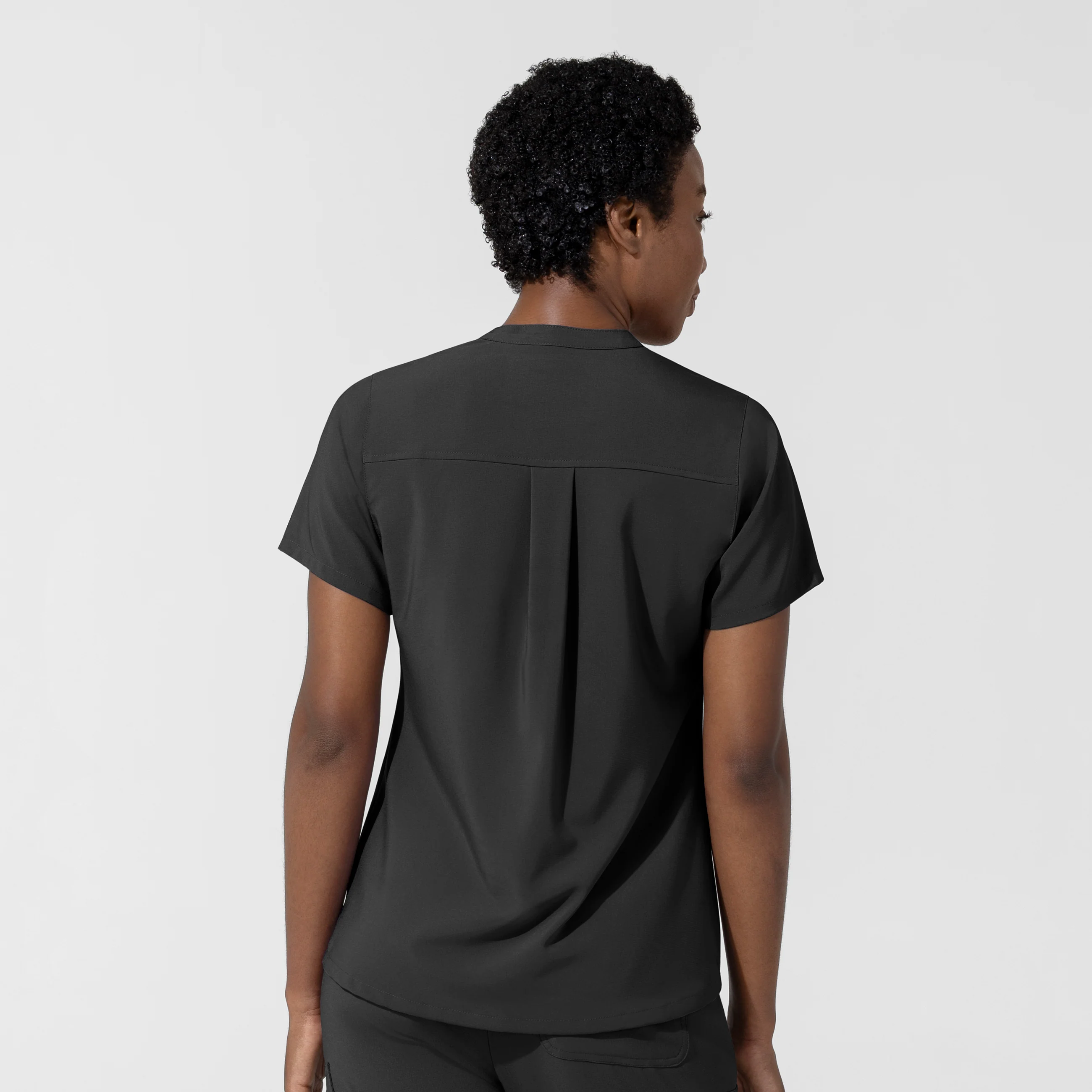 Carhartt Cross-Flex Women's Chest Pocket Scrub Top - Black - Image 2