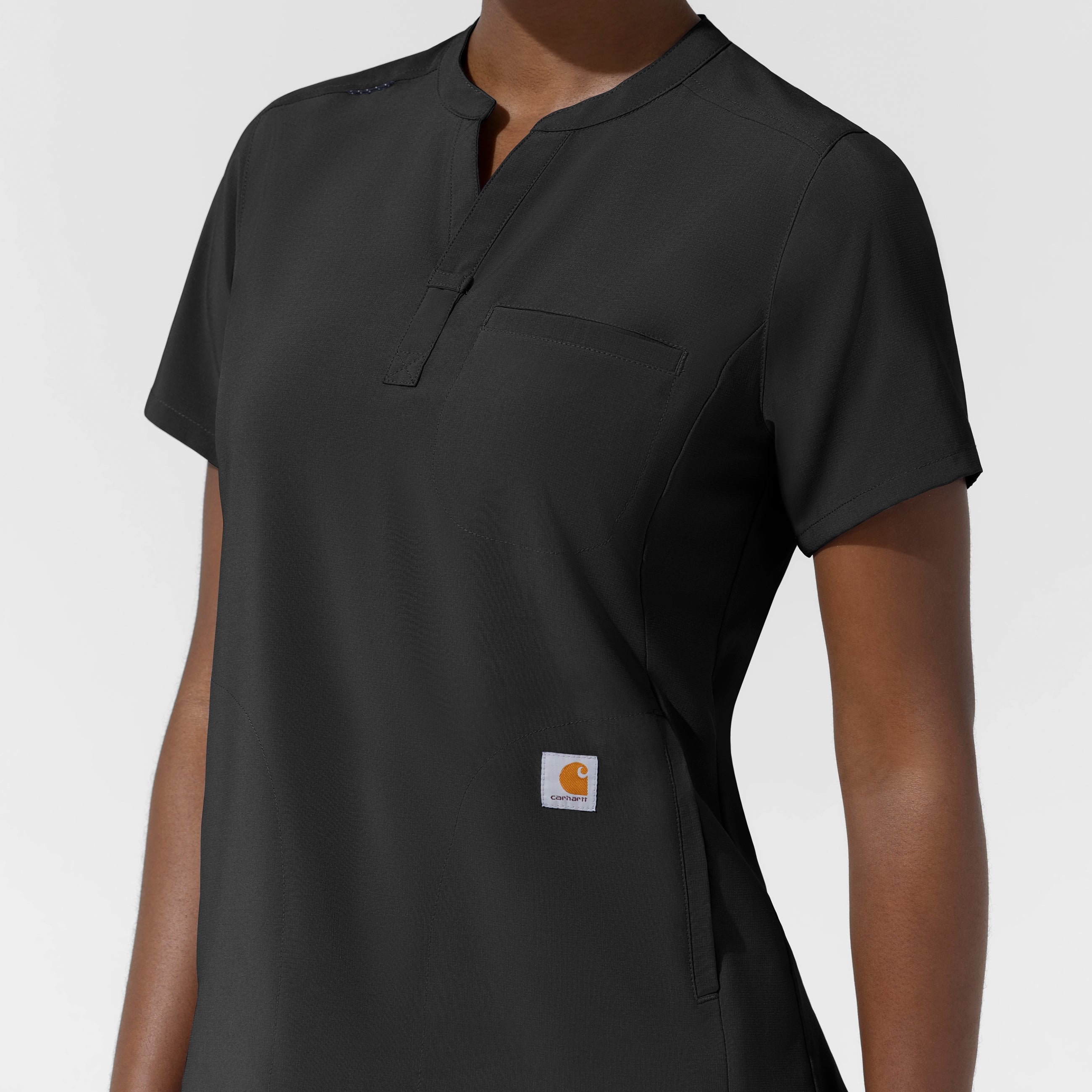 Carhartt Cross-Flex Women's Chest Pocket Scrub Top - Black - Image 5