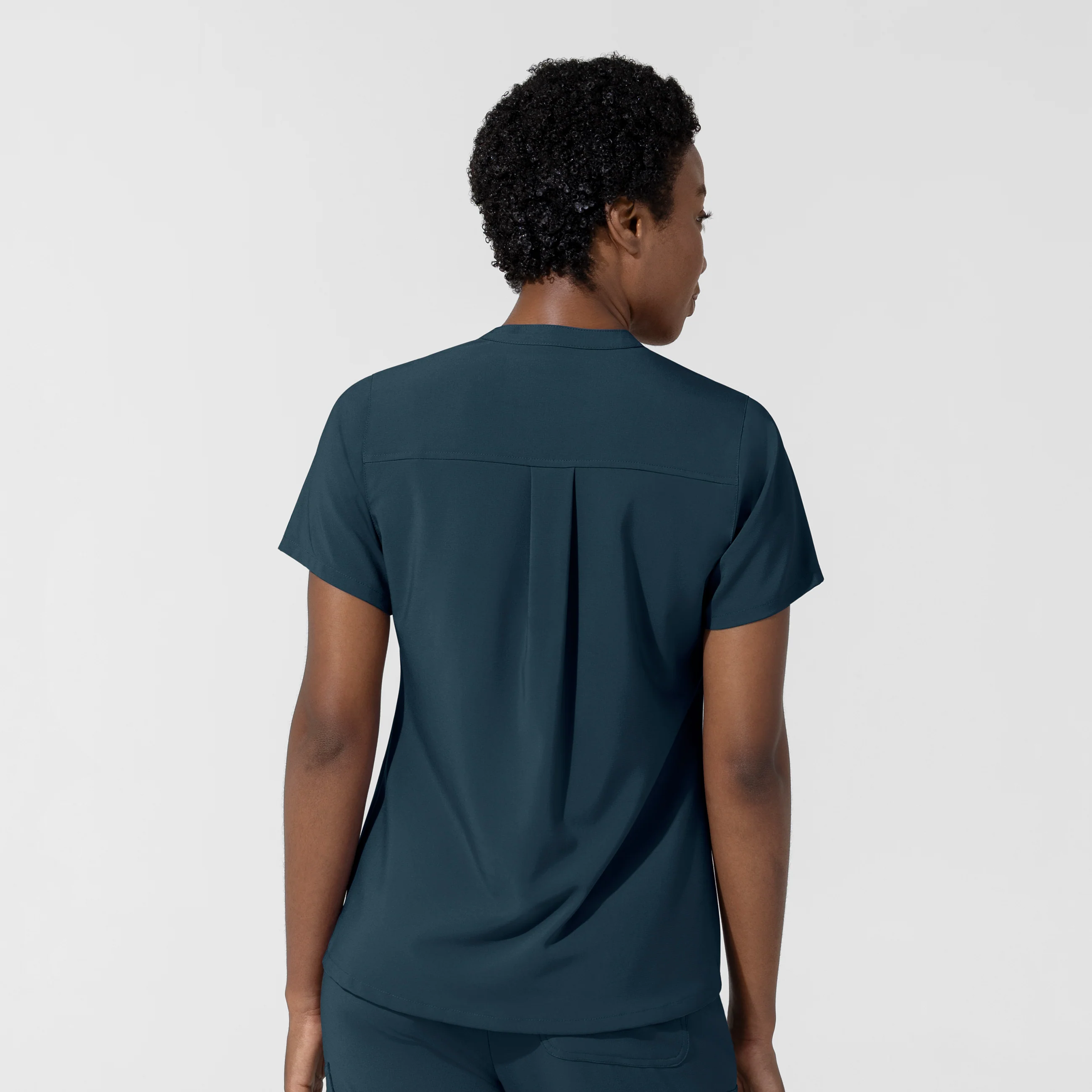 Carhartt Cross-Flex Women's Chest Pocket Scrub Top - Navy - Image 2