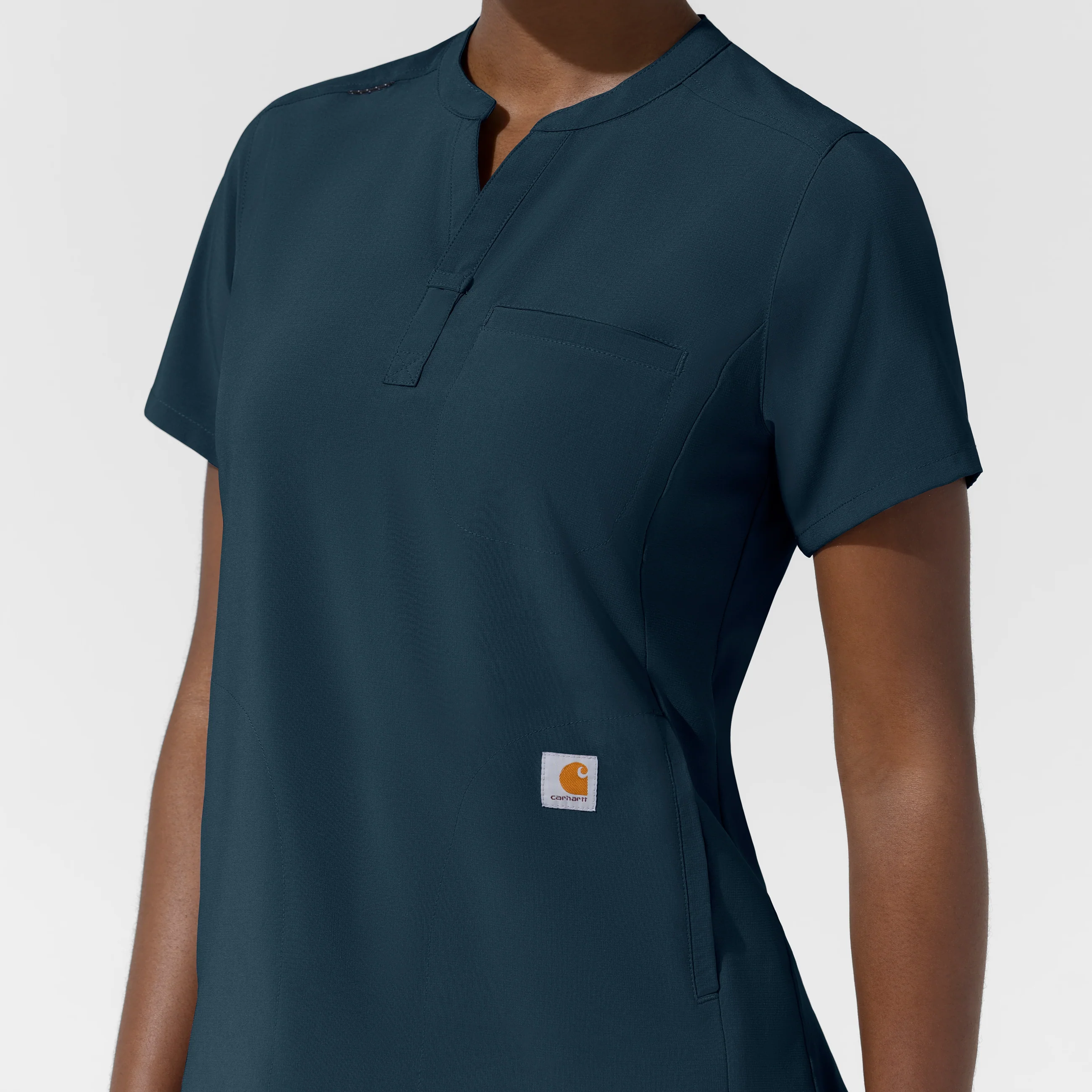 Carhartt Cross-Flex Women's Chest Pocket Scrub Top - Navy - Image 5