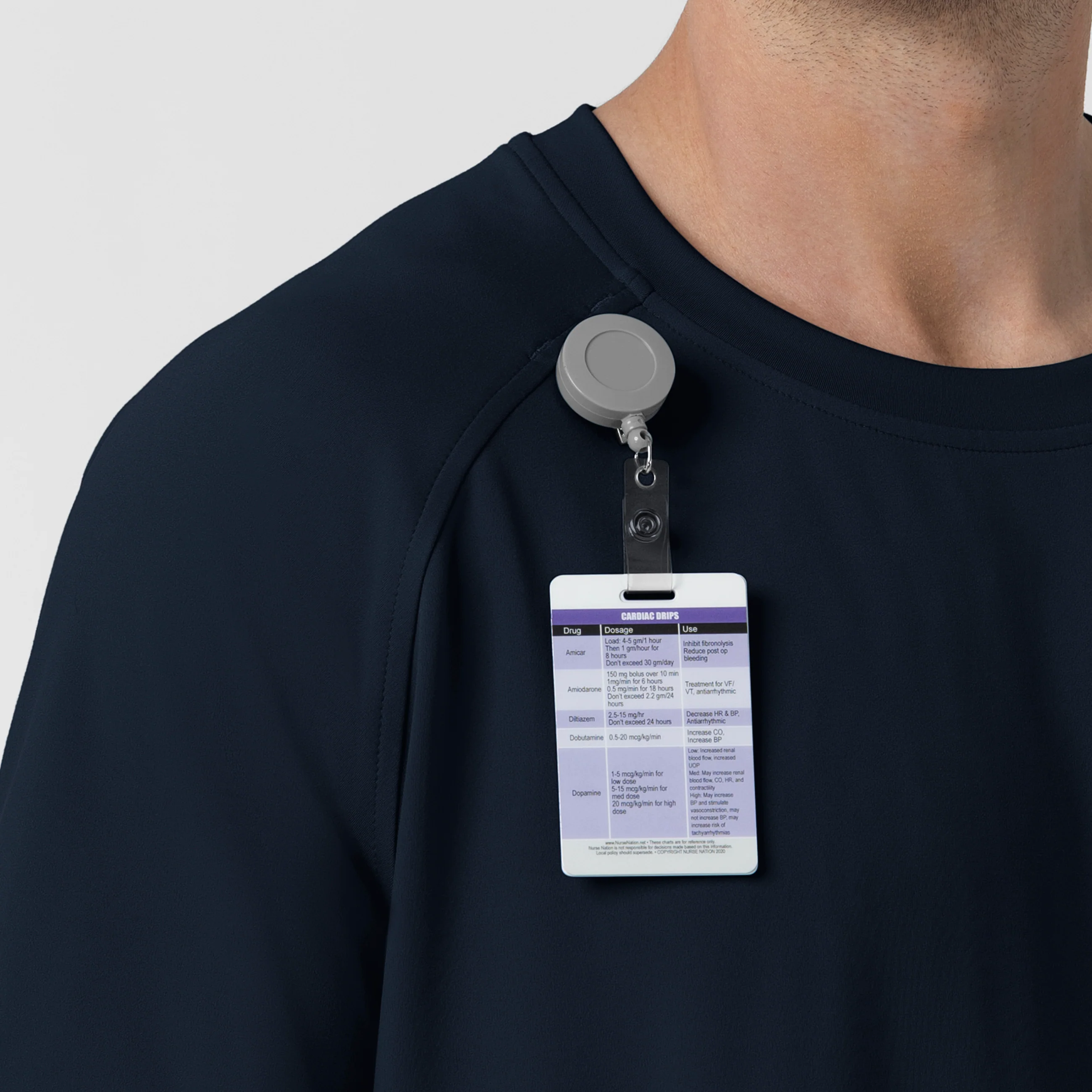 Carhartt Force Cross-Flex Knit Men's Crew Neck Scrub Top - Navy - Image 8