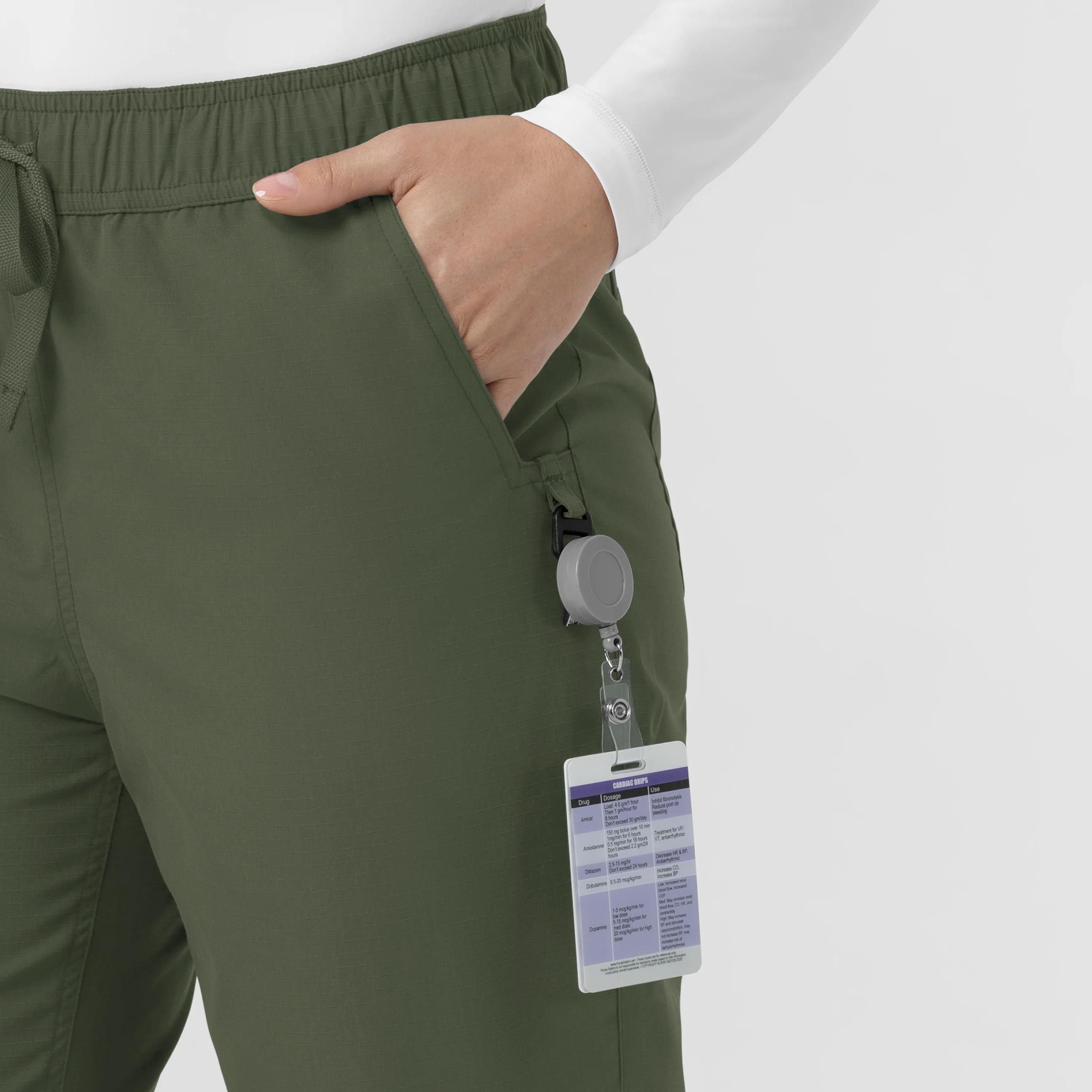 Carhartt Rugged Flex FLD Women's Ripstop Jogger Scrub Pant - Olive - Image 6