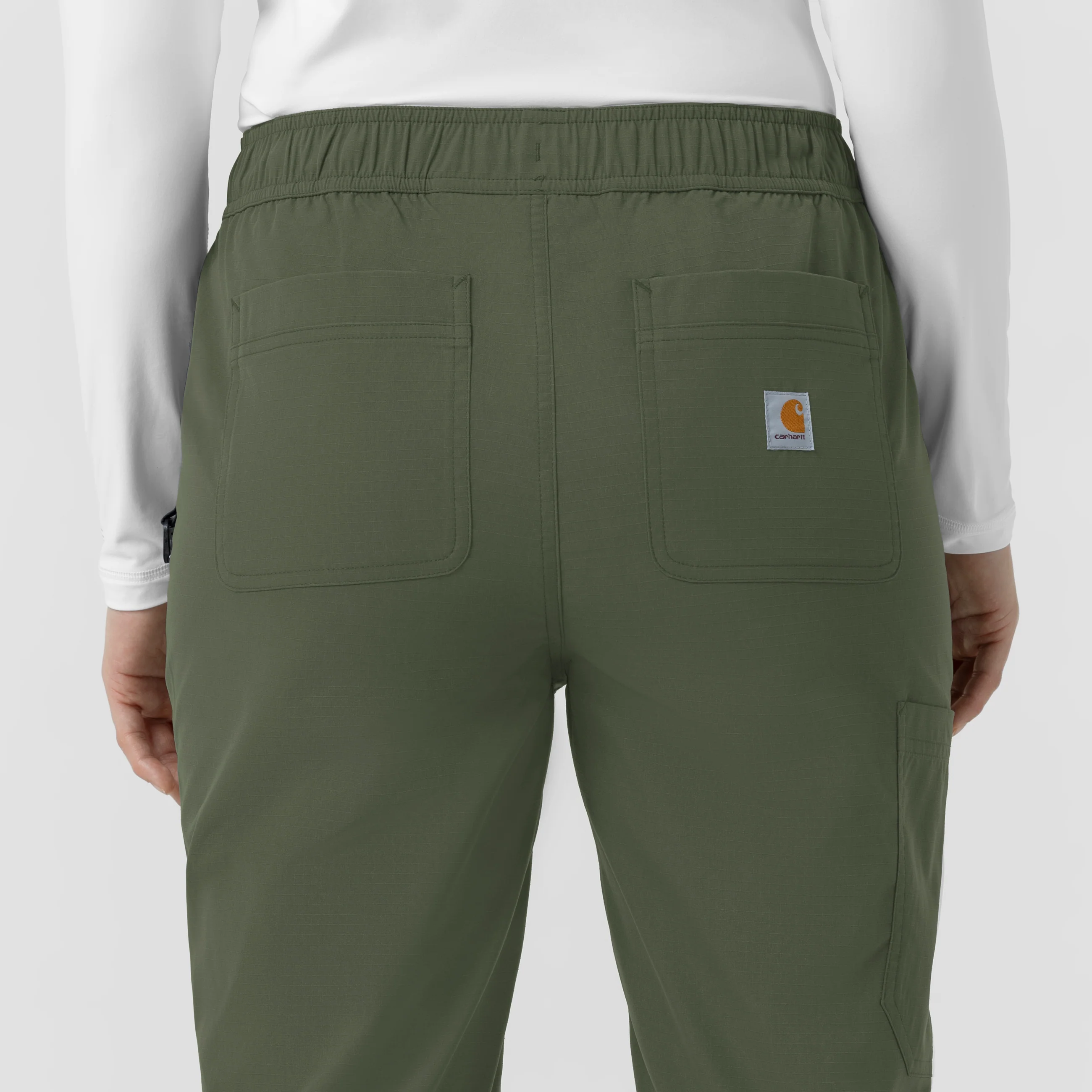 Carhartt Rugged Flex FLD Women's Ripstop Jogger Scrub Pant - Olive - Image 9