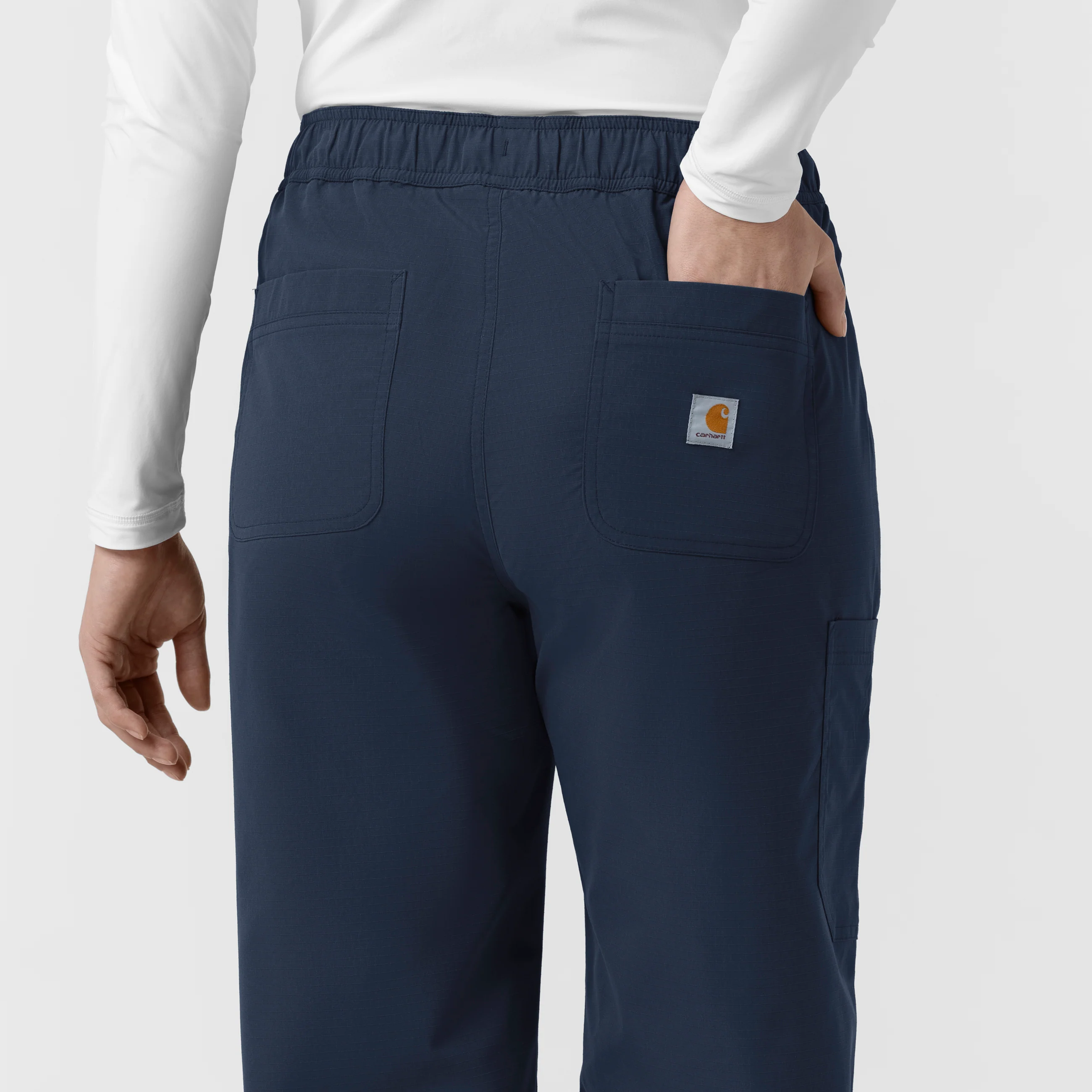 Carhartt Rugged Flex FLD Women's Ripstop Bootcut Cargo Scrub Pant - Navy - Image 10