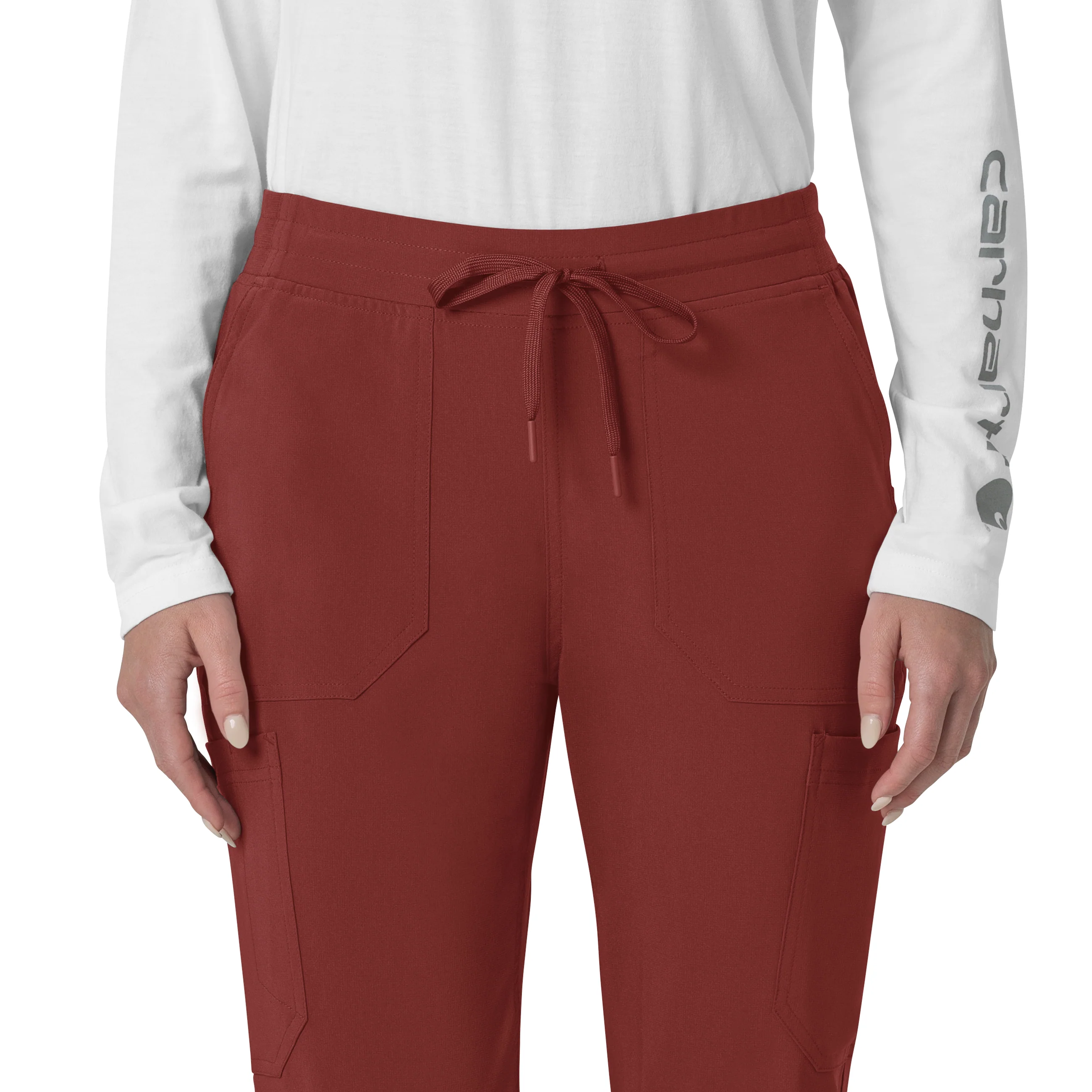 Carhartt Force Cross-Flex Women's Cargo Jogger Scrub Pant - Amber Terrain - Image 4