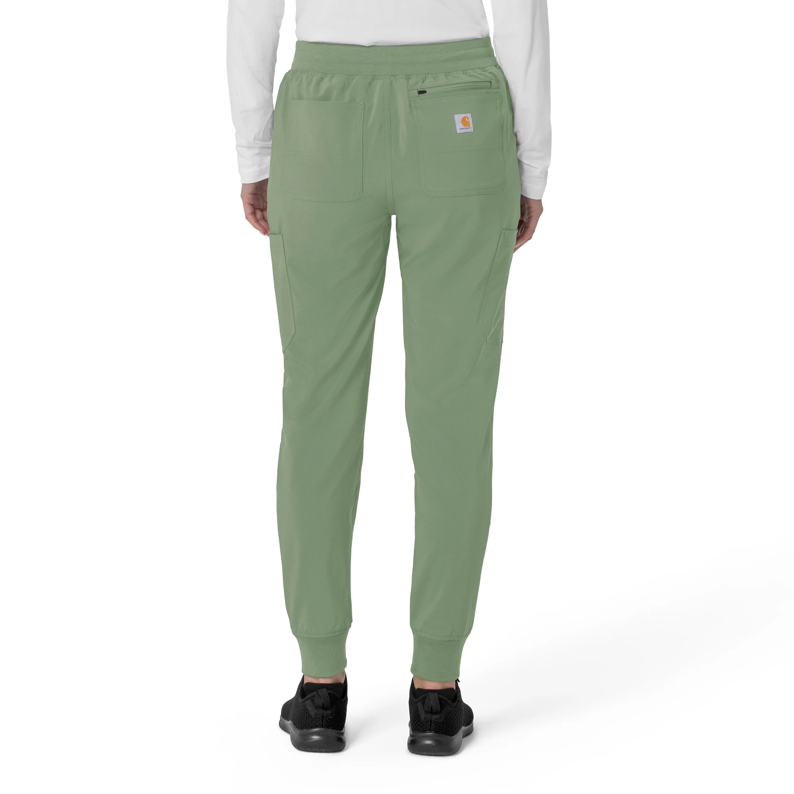 Carhartt Force Cross-Flex Women's Cargo Jogger Scrub Pant - Green Slate - Image 2