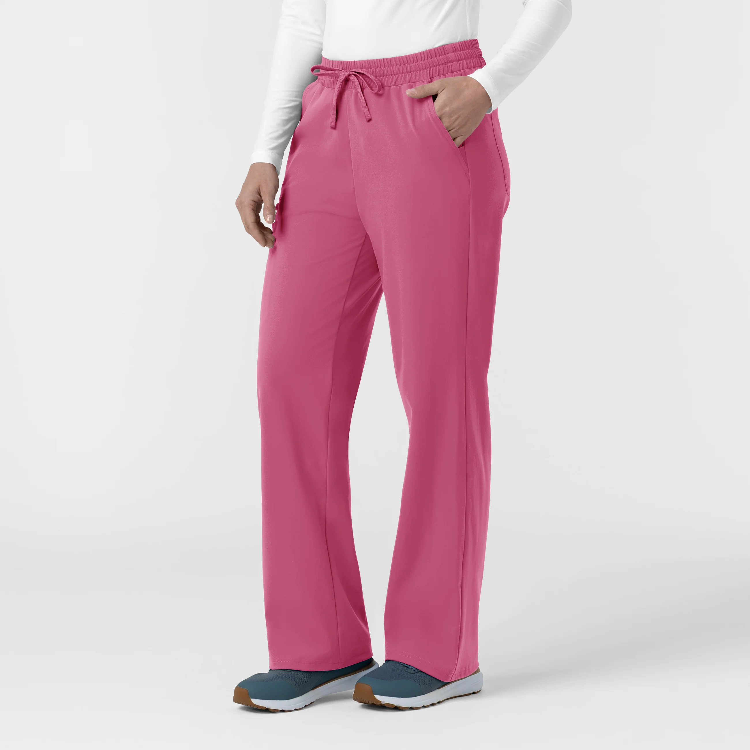 Carhartt Force Cross-Flex Knit Women's Boot Cut Scrub Pant - Electric Fuschia - Image 4