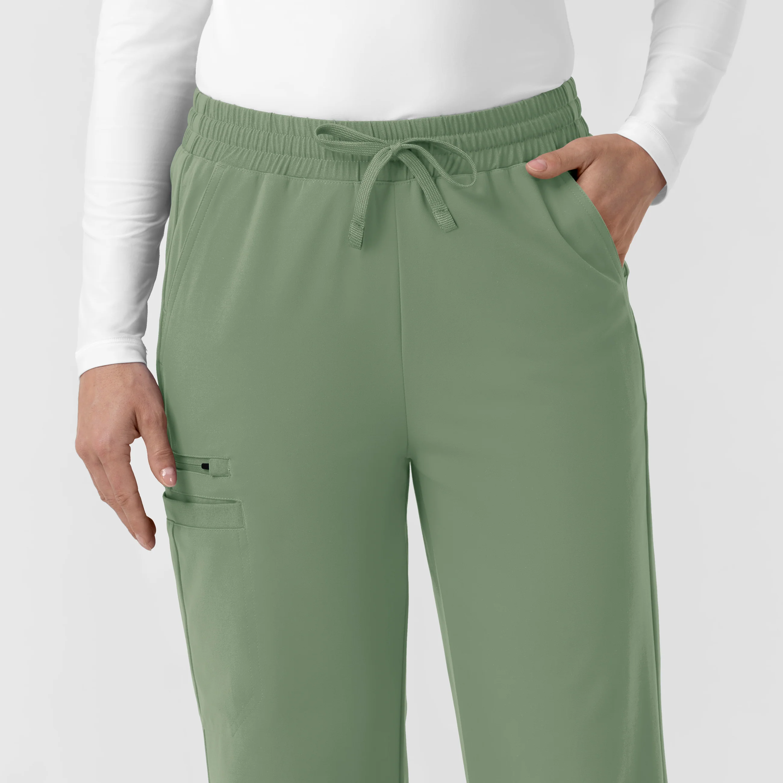 Carhartt Force Cross-Flex Knit Women's Boot Cut Scrub Pant - Green Slate - Image 8