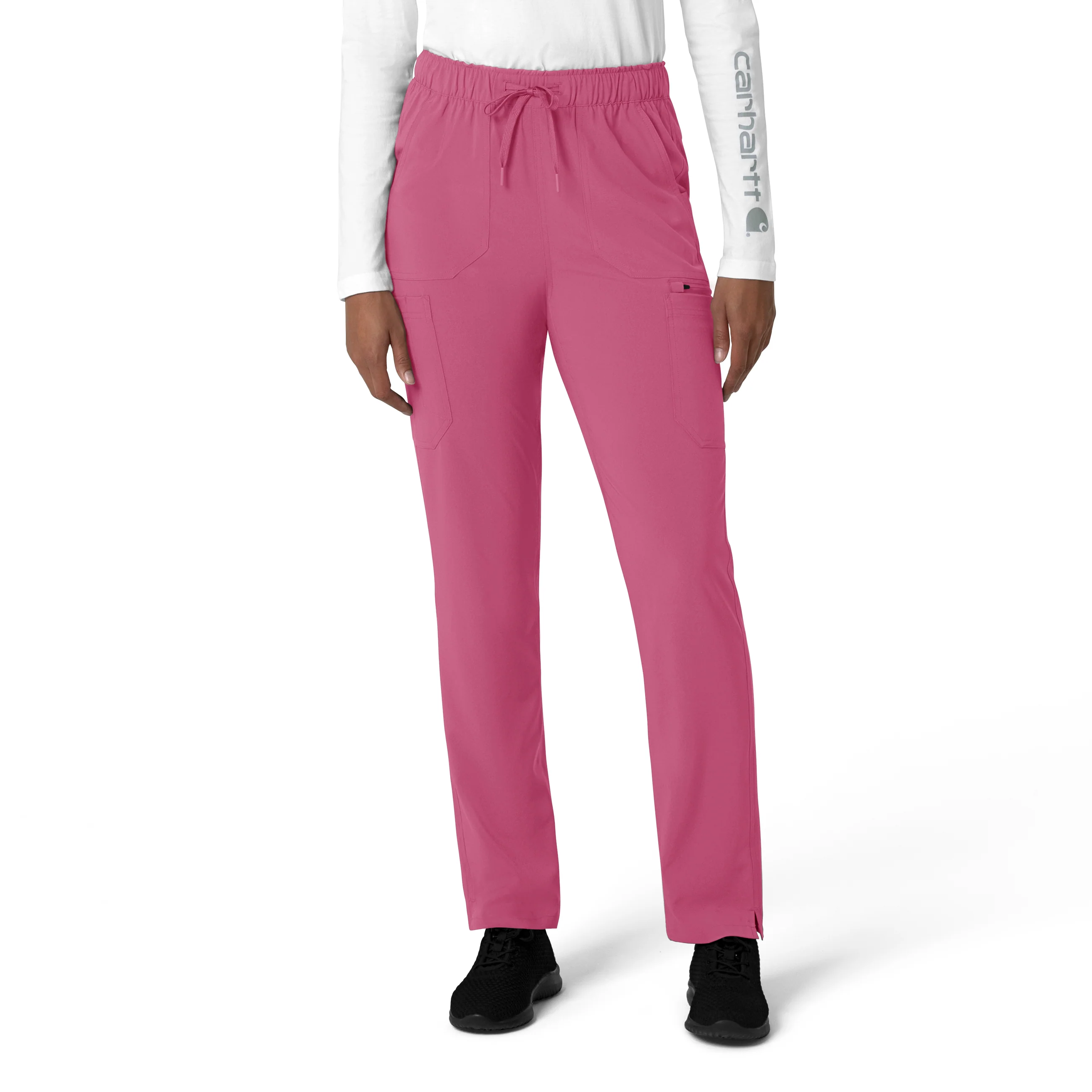 Carhartt Force Cross-Flex Women's Straight Leg Cargo Scrub Pant - Electric Fuschia
