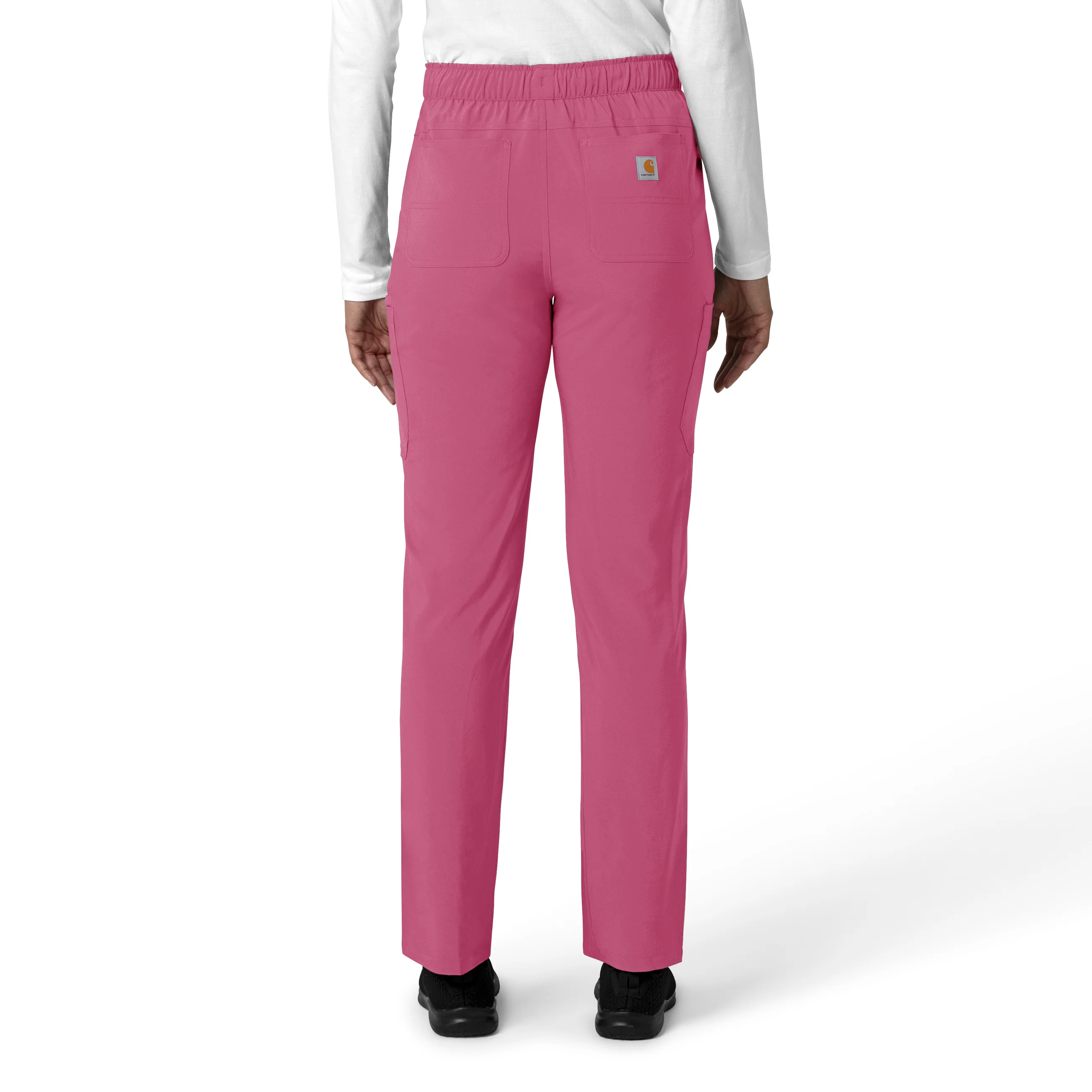 Carhartt Force Cross-Flex Women's Straight Leg Cargo Scrub Pant - Electric Fuschia - Image 2