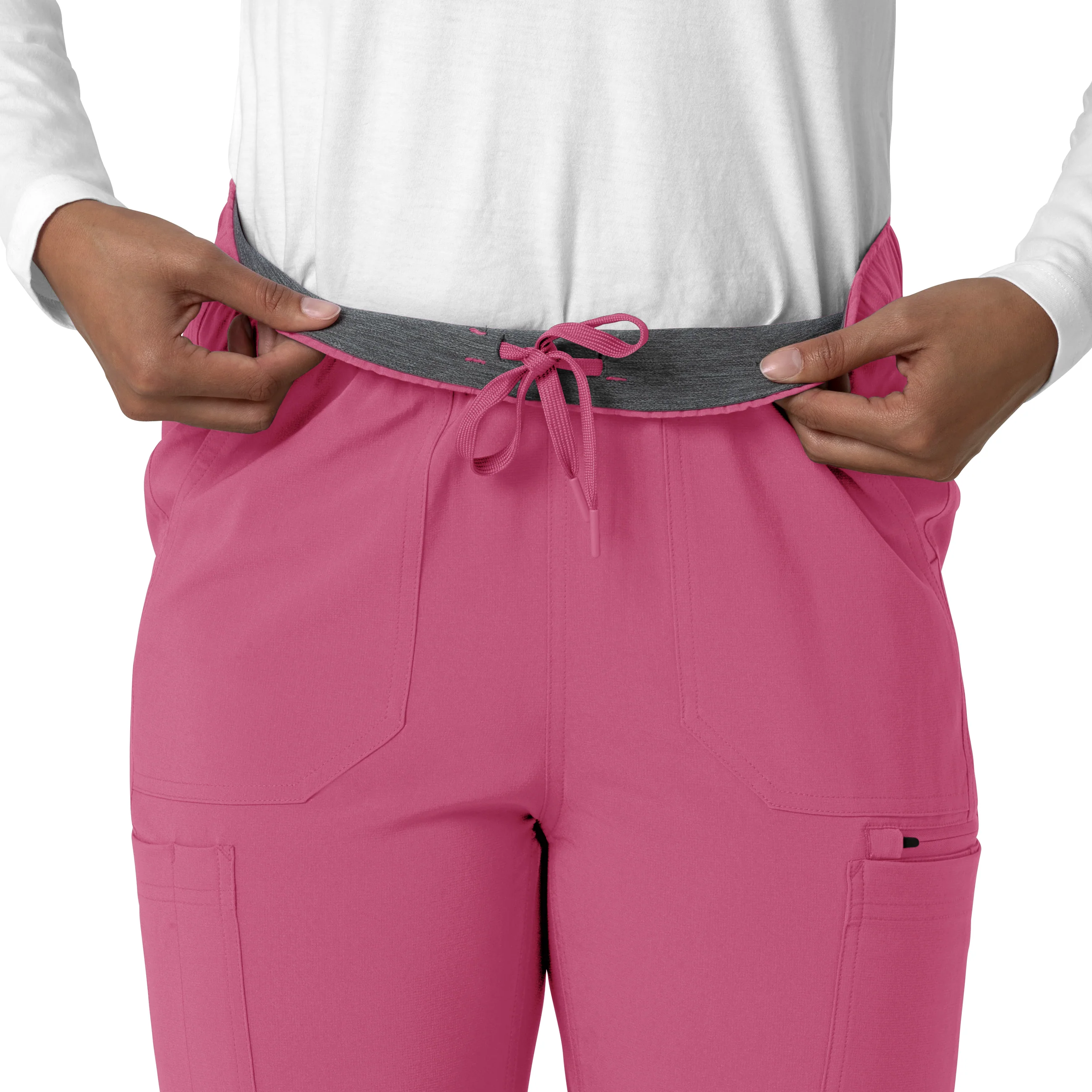 Carhartt Force Cross-Flex Women's Straight Leg Cargo Scrub Pant - Electric Fuschia - Image 6