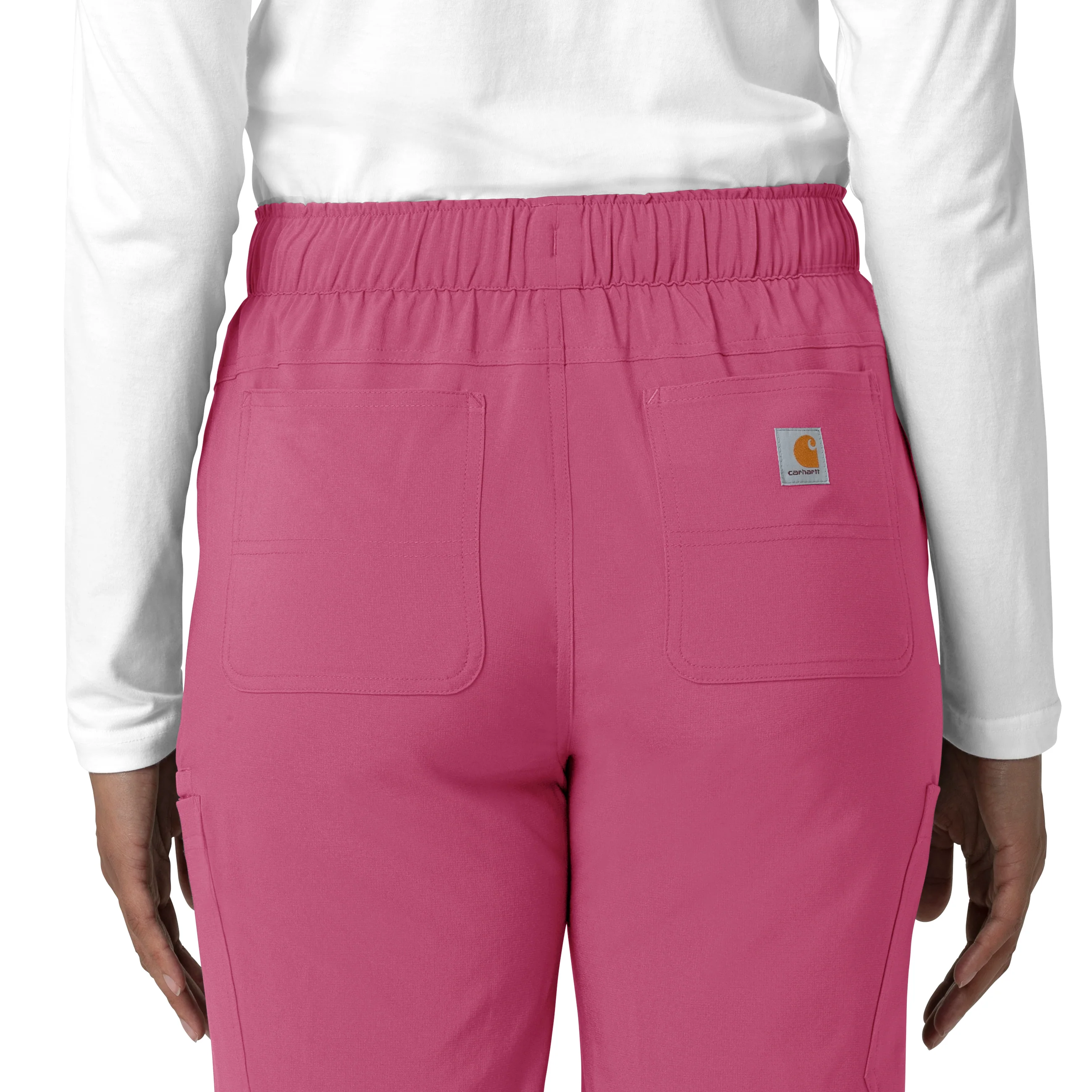 Carhartt Force Cross-Flex Women's Straight Leg Cargo Scrub Pant - Electric Fuschia - Image 8