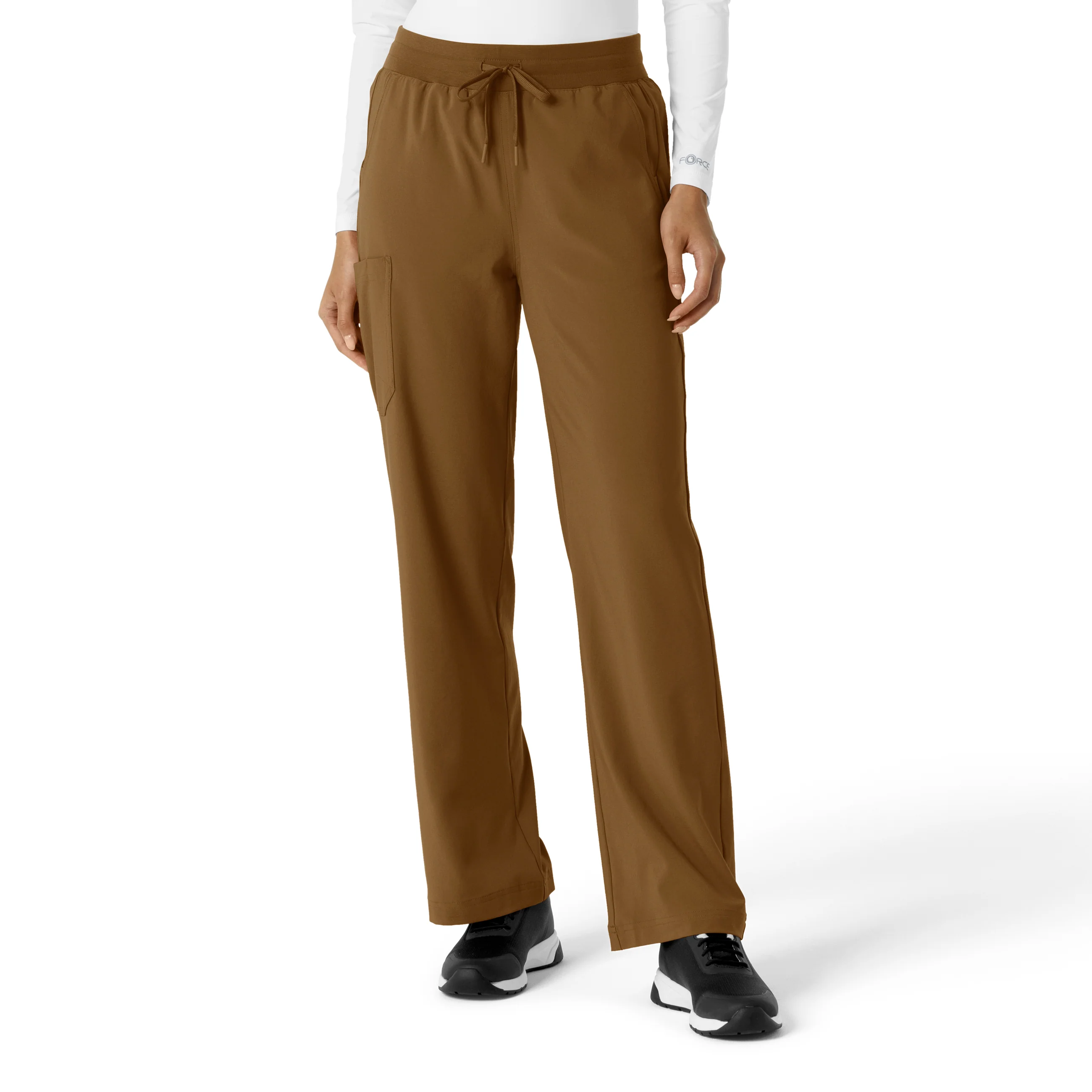 Carhartt Cross-Flex Women's Boot Cut Scrub Pant - Carhartt Brown