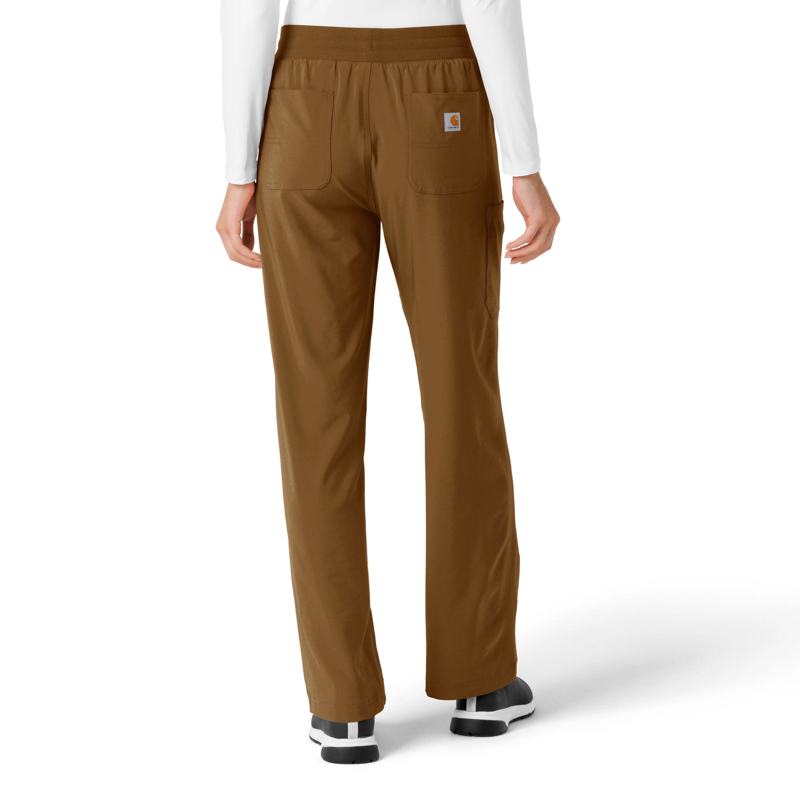 Carhartt Cross-Flex Women's Boot Cut Scrub Pant - Carhartt Brown - Image 2