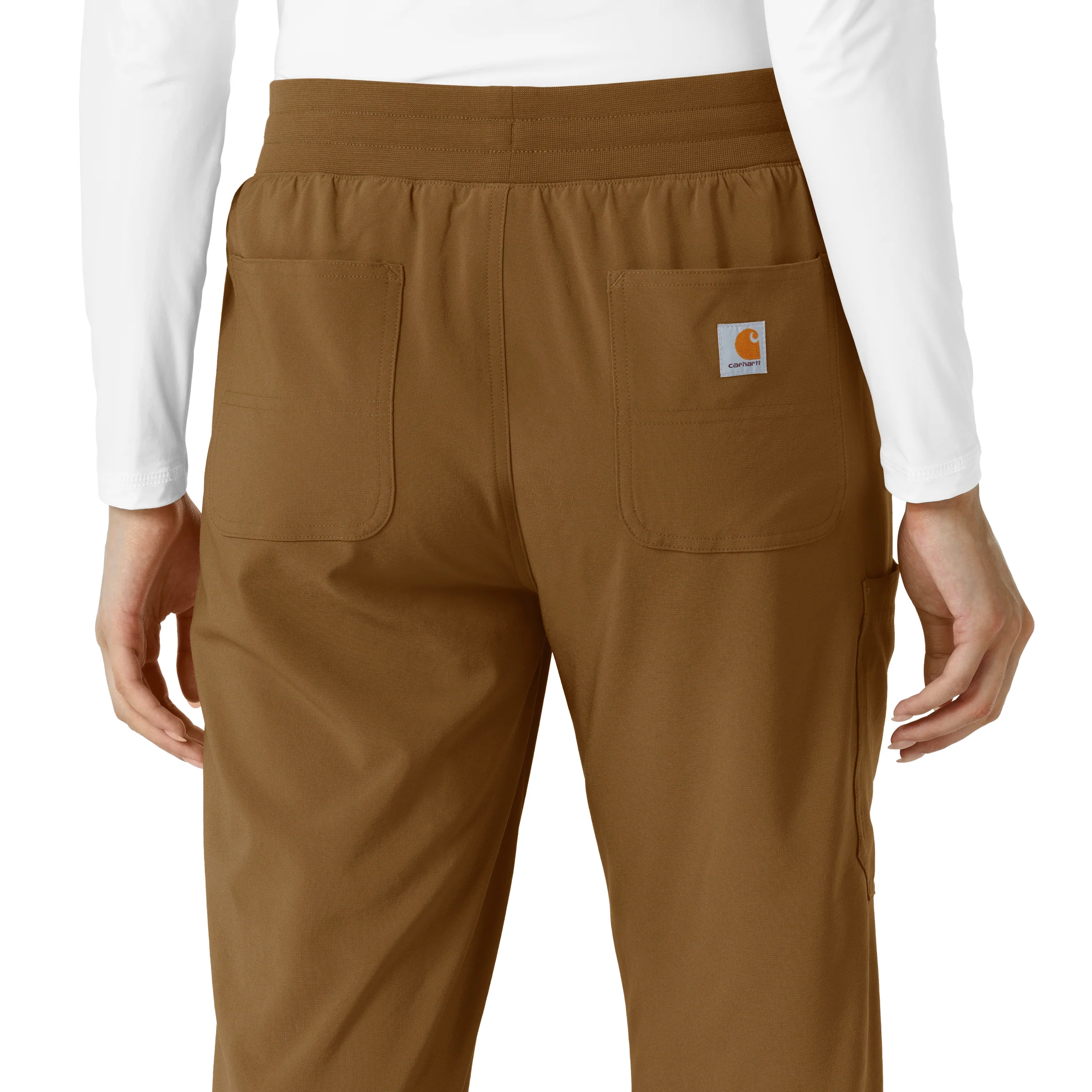 Carhartt Cross-Flex Women's Boot Cut Scrub Pant - Carhartt Brown - Image 5