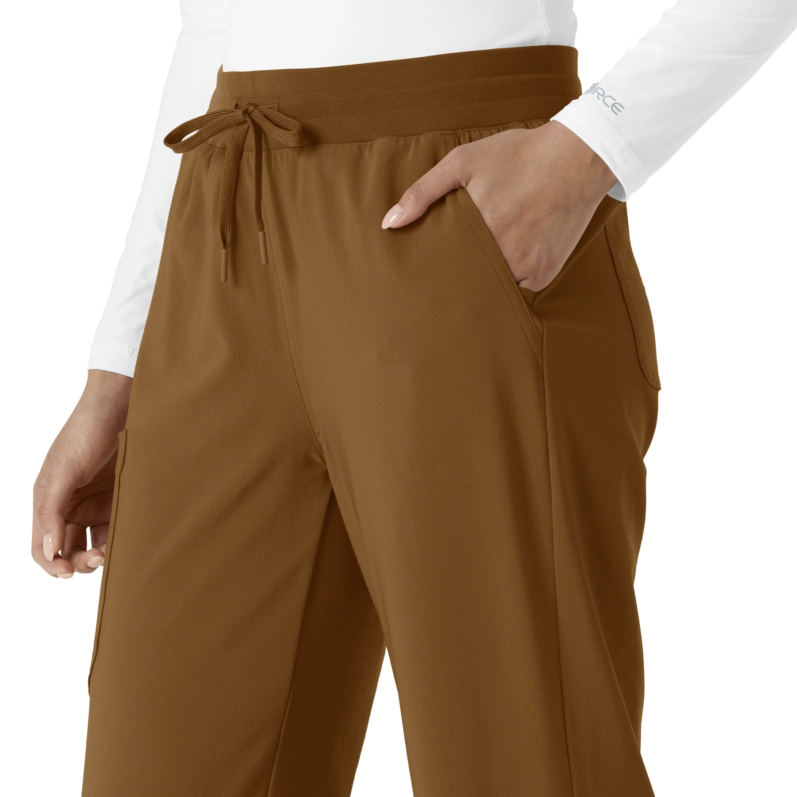 Carhartt Cross-Flex Women's Boot Cut Scrub Pant - Carhartt Brown - Image 6