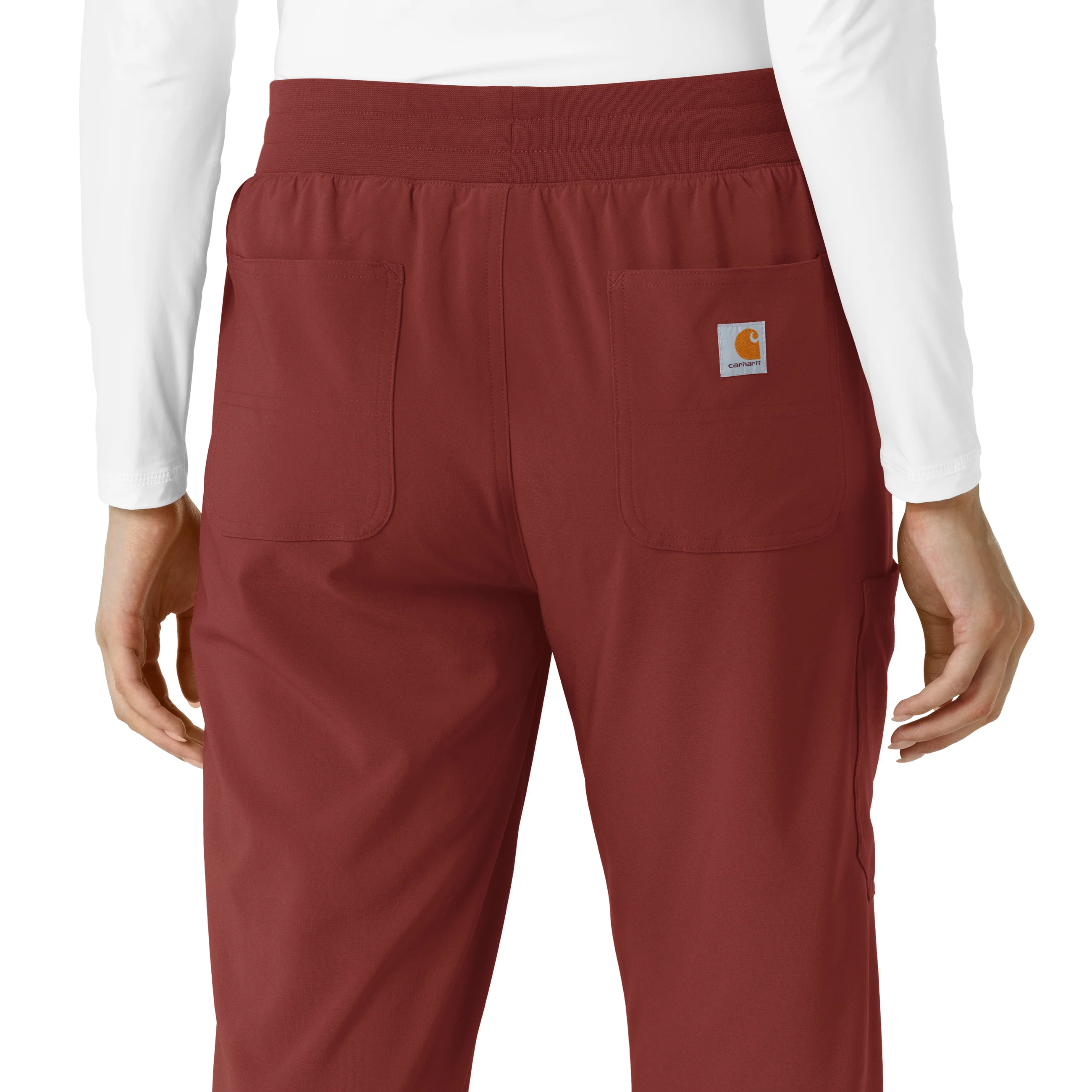 Carhartt Force Cross-Flex Women's Boot Cut Scrub Pant - Amber Terrain - Image 6