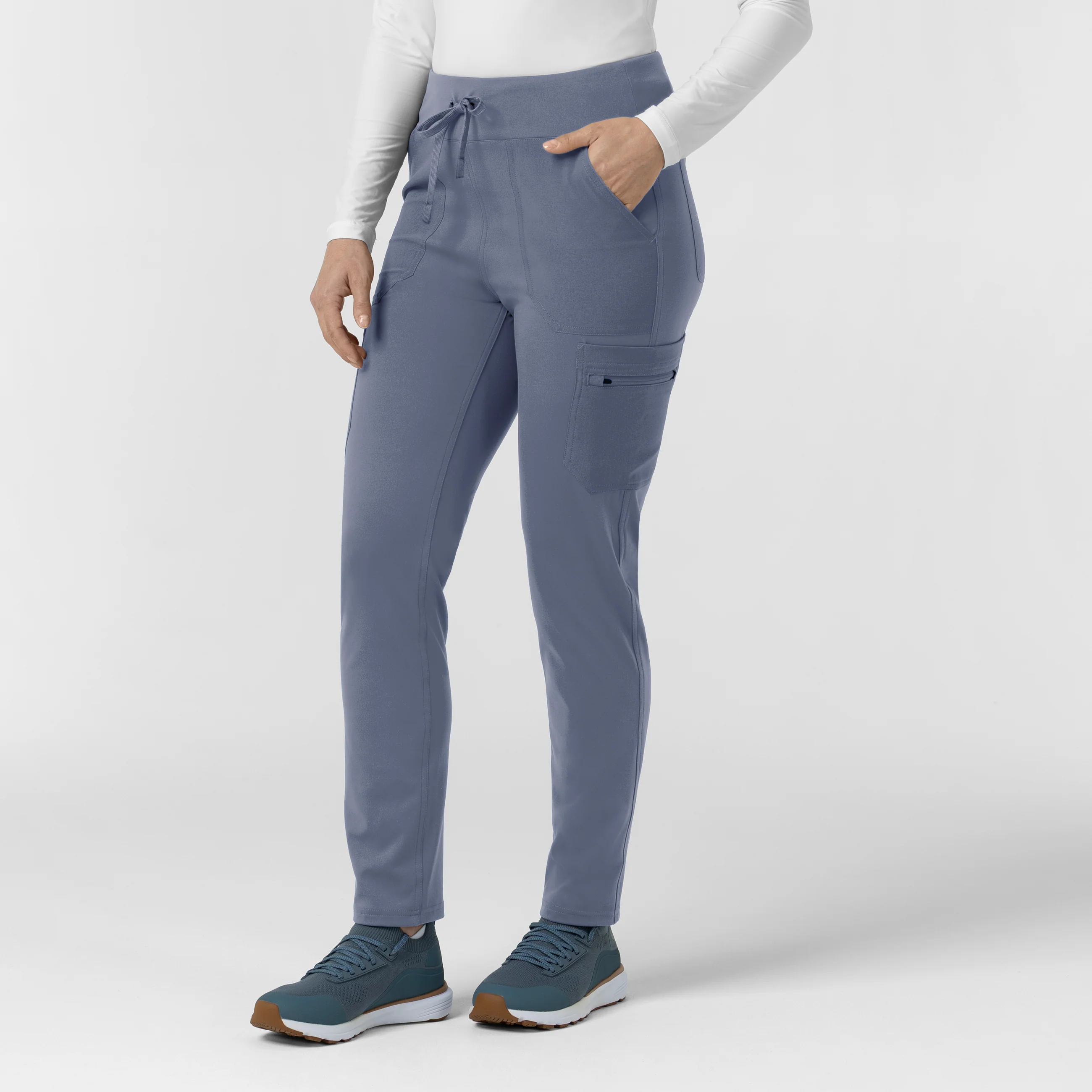 Carhartt Cross-Flex Knit Women's Modern Scrub Pant - Approaching Storm - Image 3