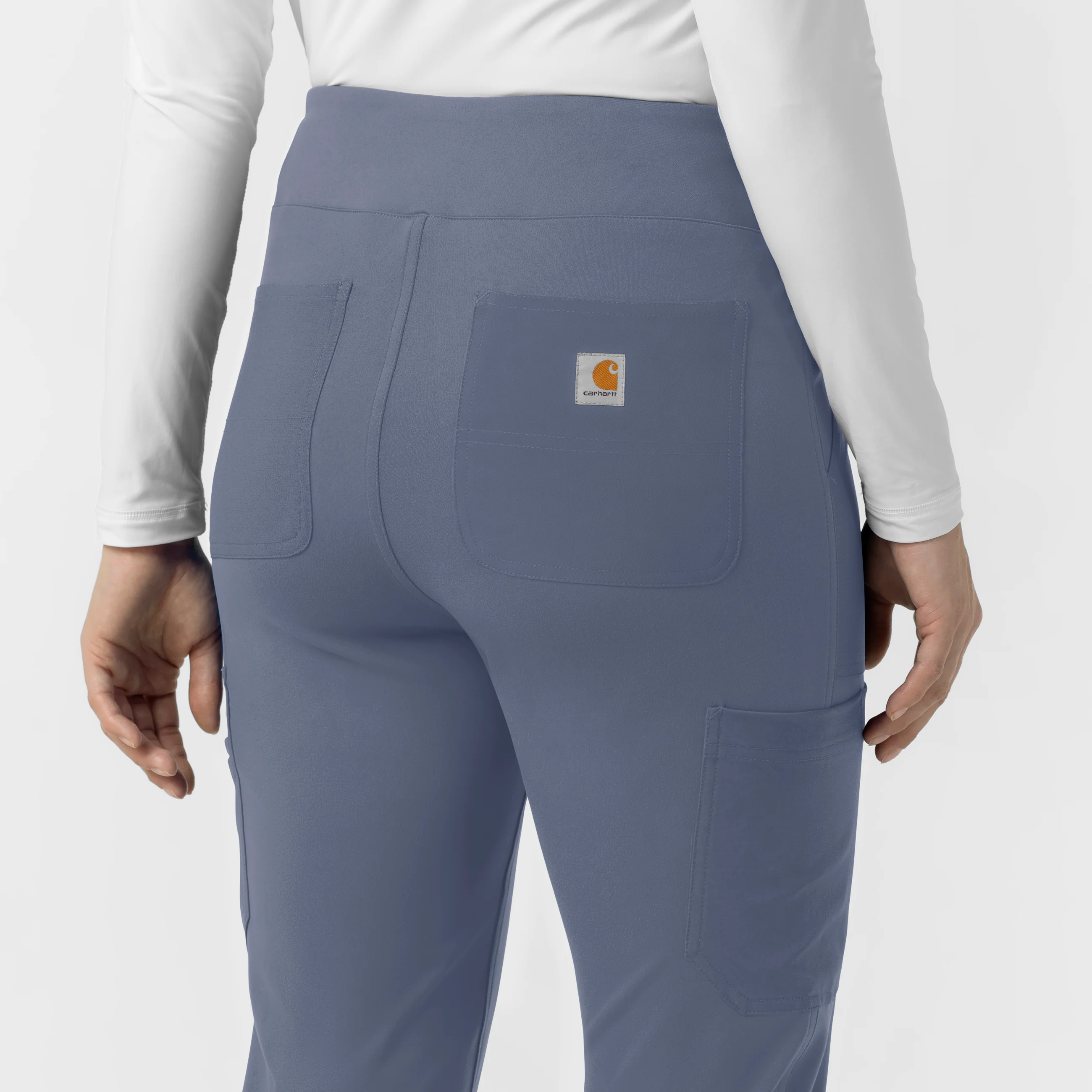 Carhartt Cross-Flex Knit Women's Modern Scrub Pant - Approaching Storm - Image 8