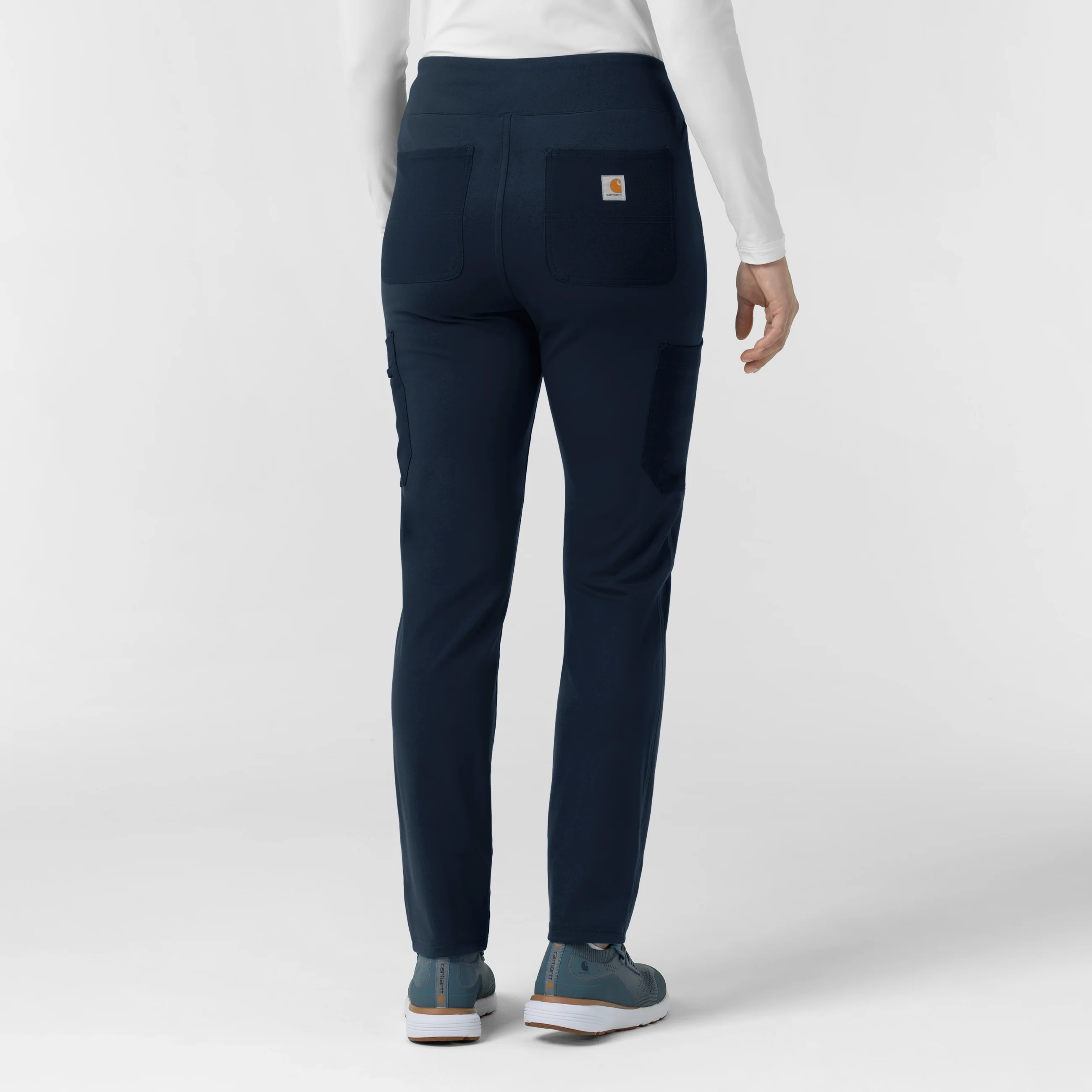 Carhartt Force Cross-Flex Knit Women's Modern Scrub Pant - Navy - Image 2