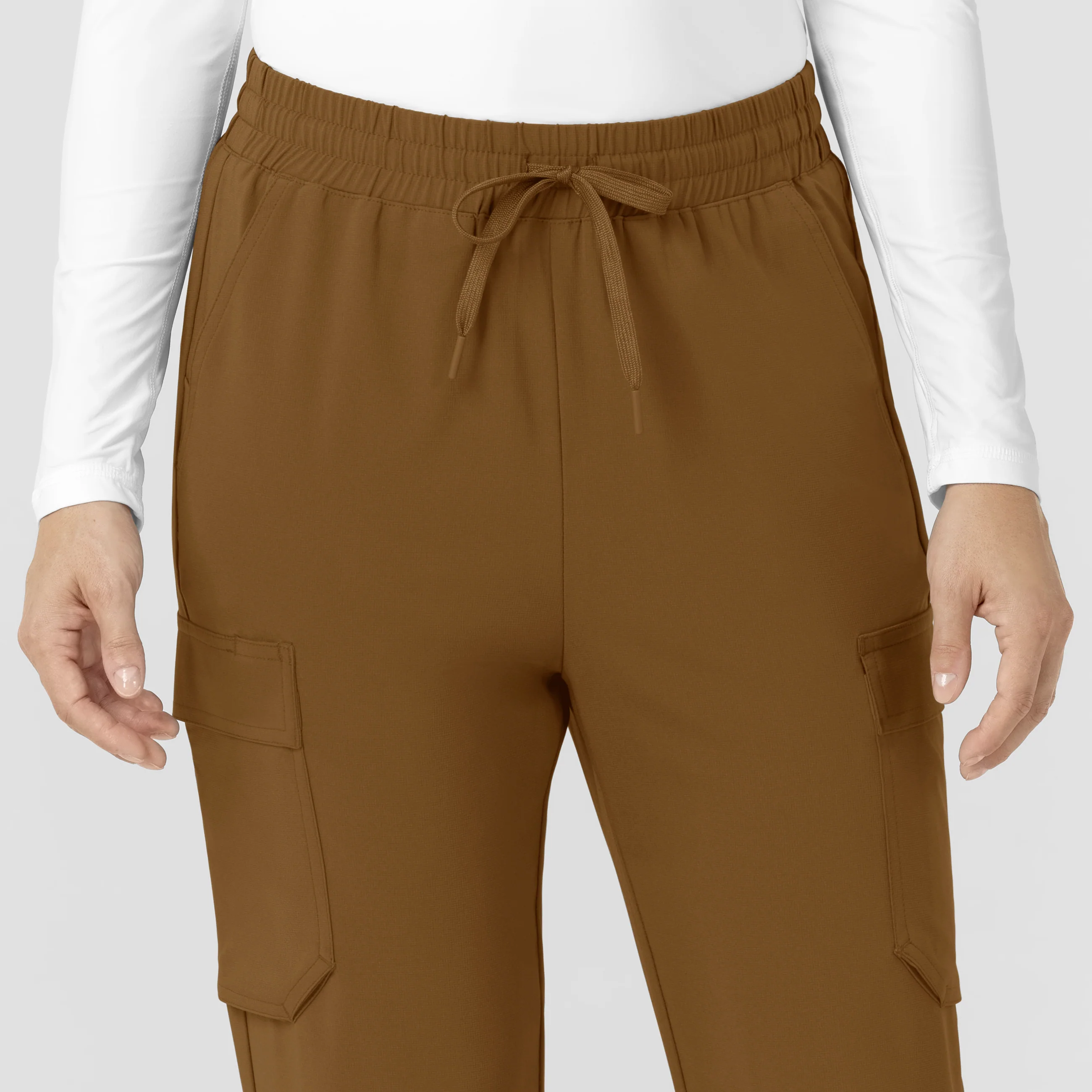 Carhartt Cross-Flex Women’s Cross-Flex High Waisted Ankle Scrub Pant - Carhartt Brown - Image 4