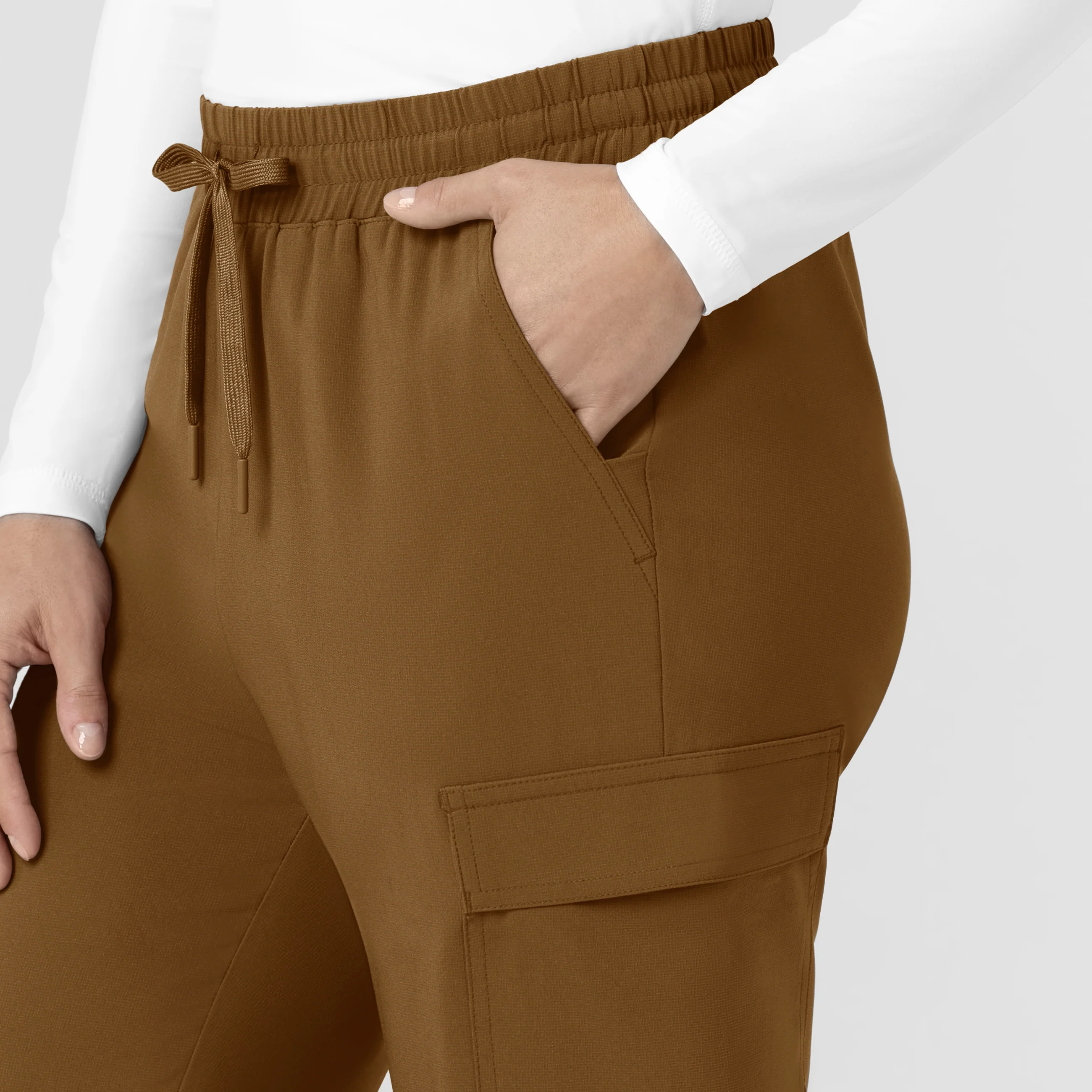 Carhartt Cross-Flex Women’s Cross-Flex High Waisted Ankle Scrub Pant - Carhartt Brown - Image 5