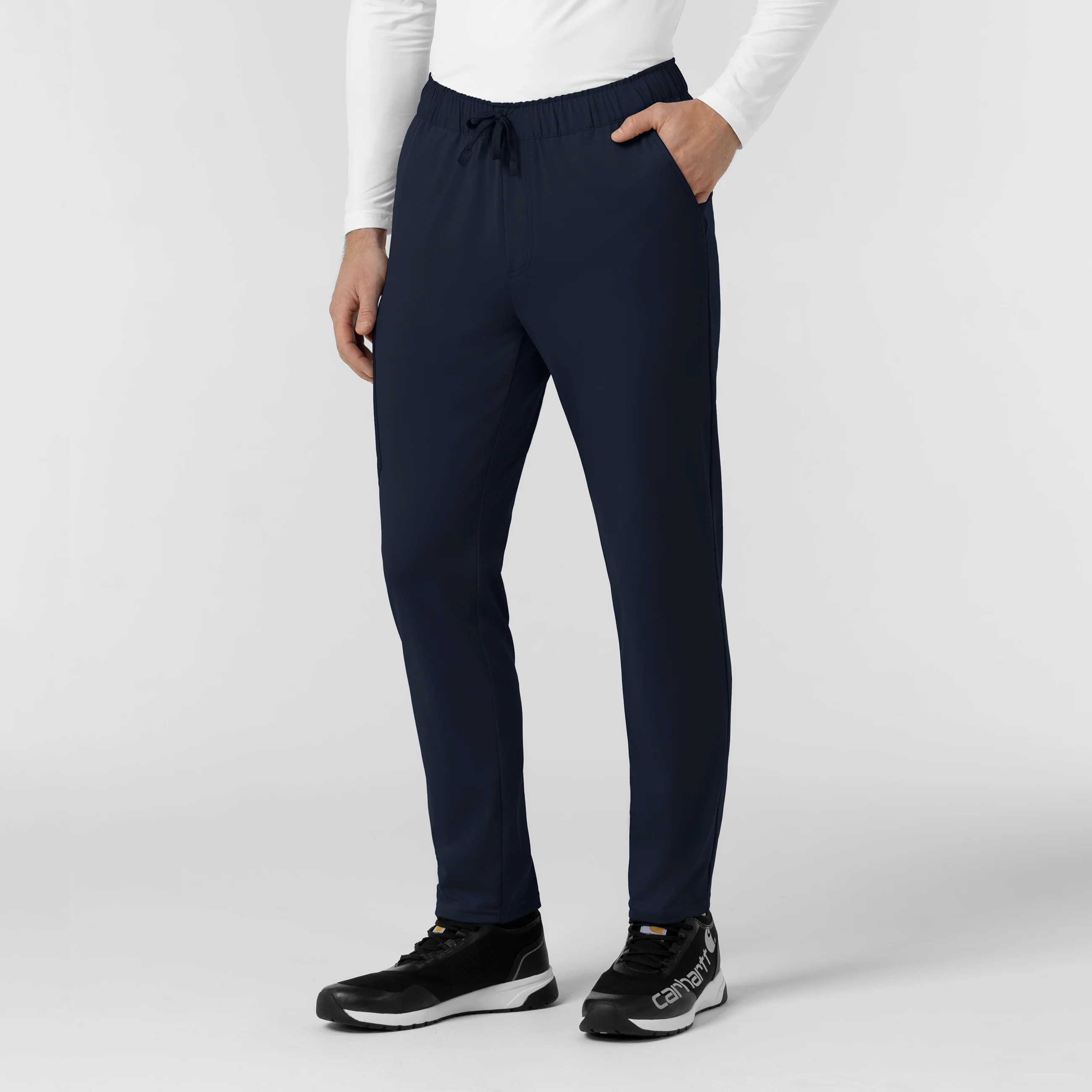 Carhartt Force Cross-Flex Knit Men's Straight Leg Tapered Scrub Pant - Navy - Image 4