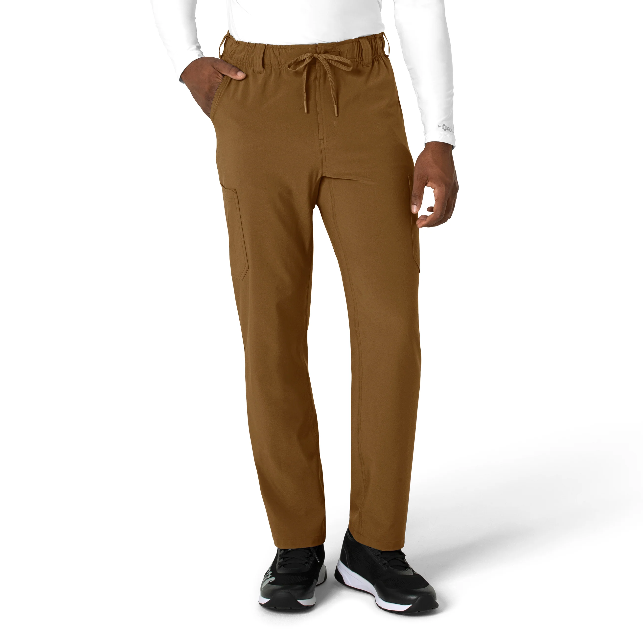 Carhartt Cross-Flex Men's Straight Leg Scrub Pant - Carhartt Brown