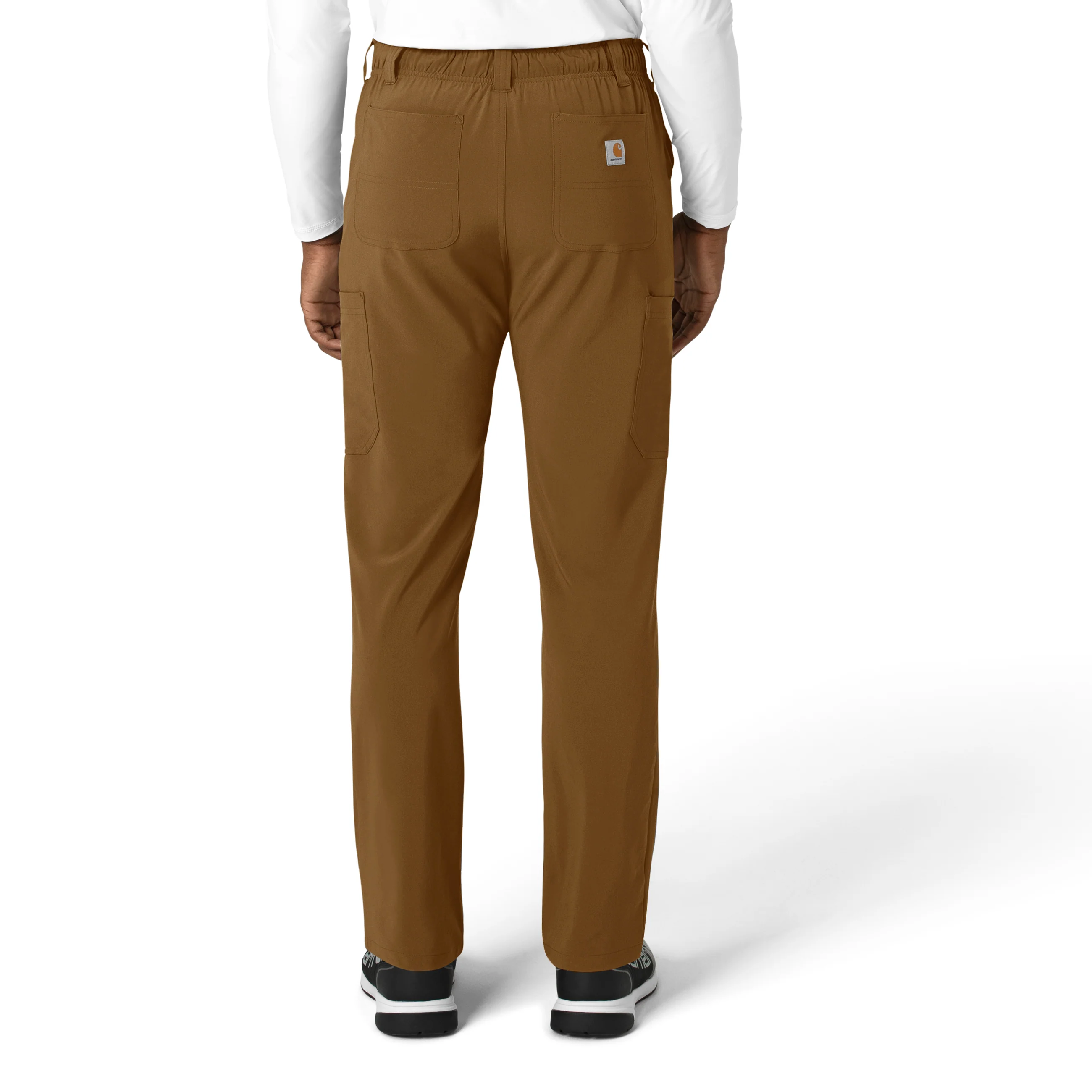 Carhartt Cross-Flex Men's Straight Leg Scrub Pant - Carhartt Brown - Image 2