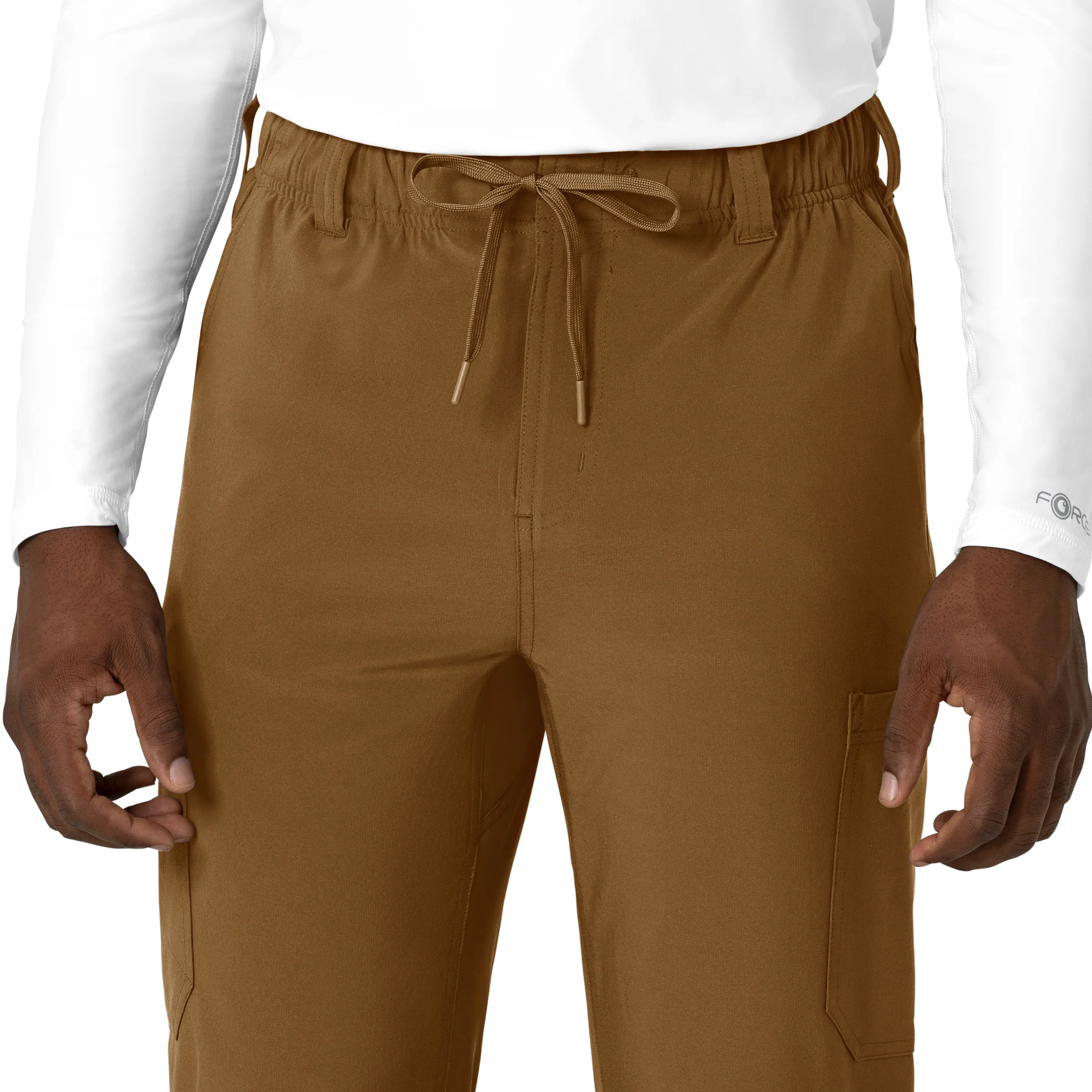 Carhartt Cross-Flex Men's Straight Leg Scrub Pant - Carhartt Brown - Image 9