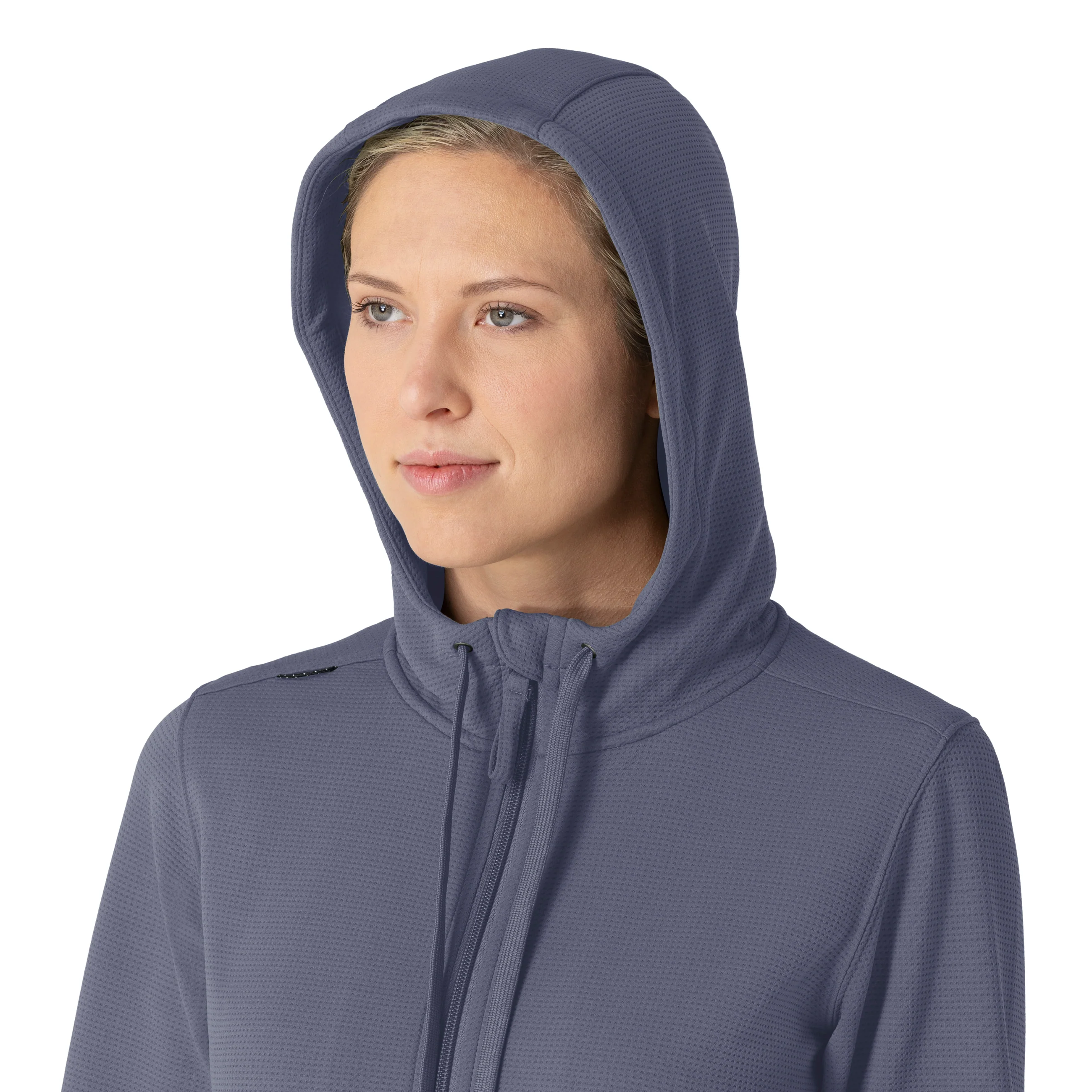 Carhartt Women's Full Zip Waffle Hoodie - Approaching Storm - Image 10