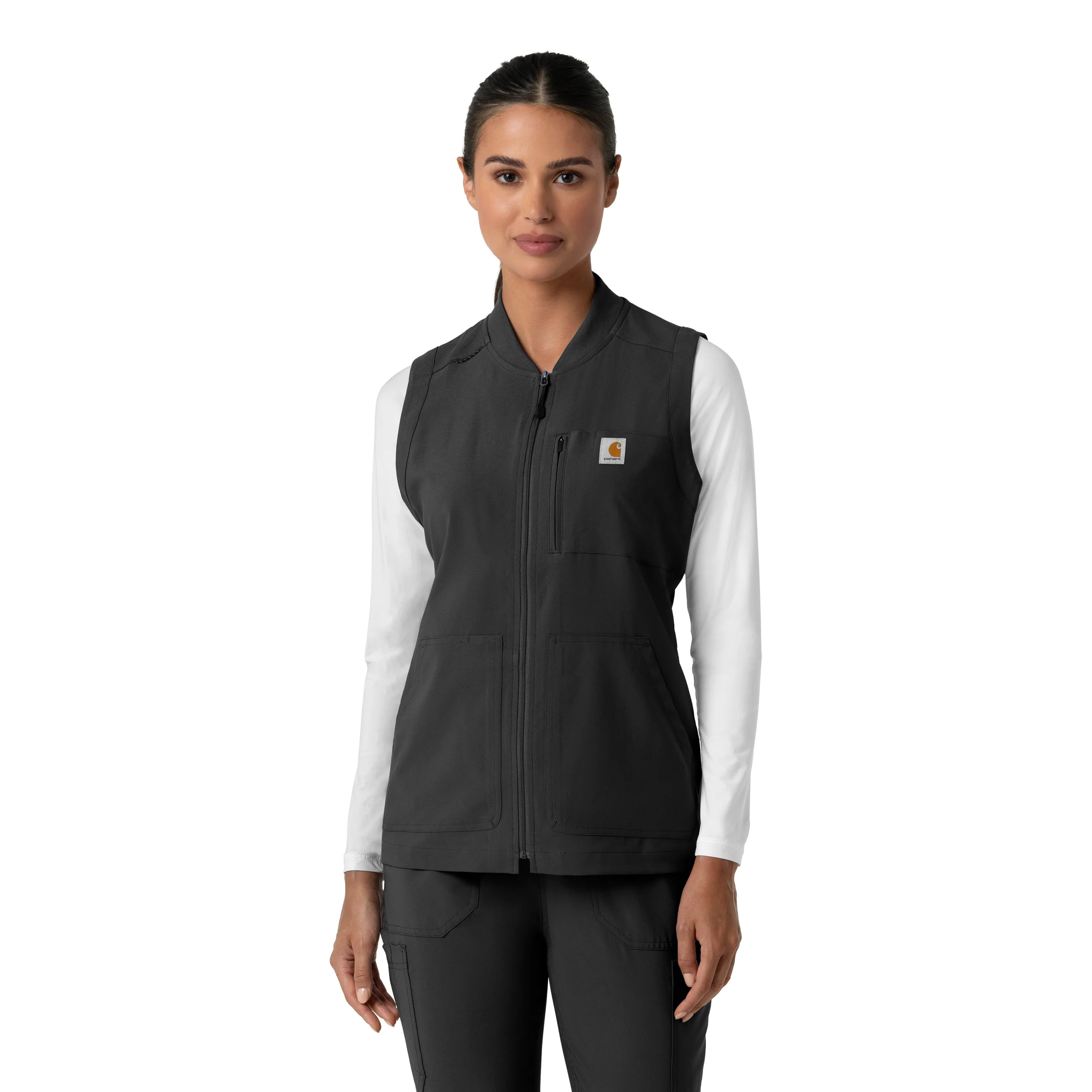 Carhartt Force Cross-Flex Women's Lightweight Scrub Vest - Black