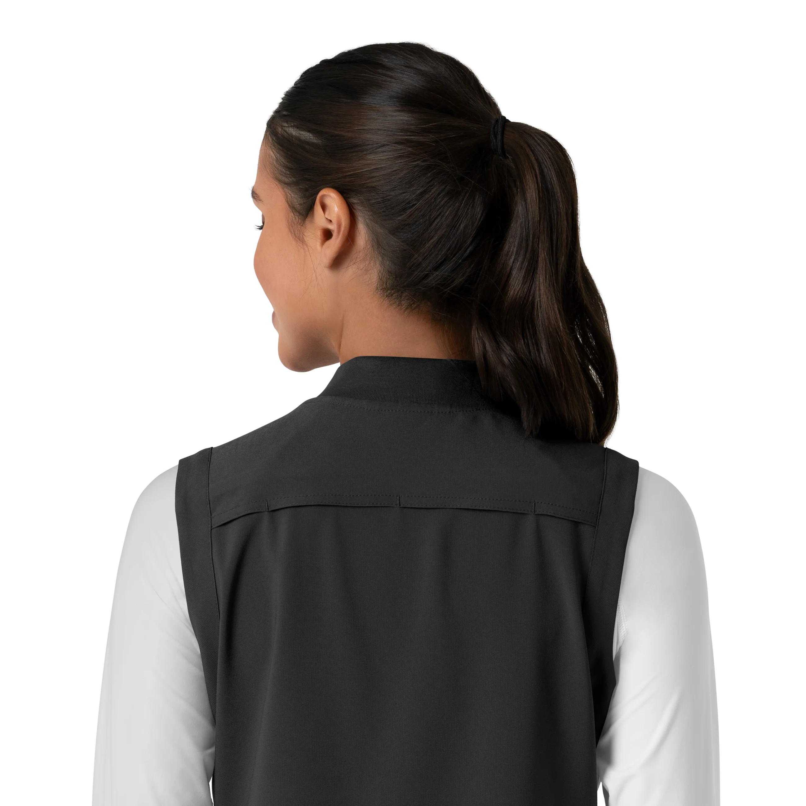 Carhartt Force Cross-Flex Women's Lightweight Scrub Vest - Black - Image 11